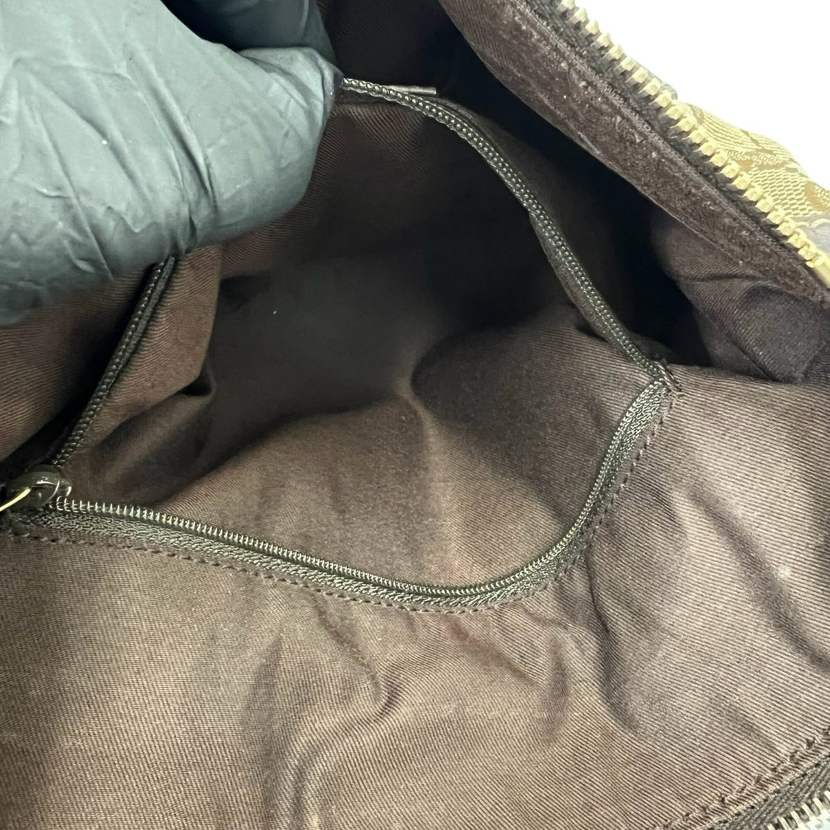 Gucci Brown Canvas Leather Crossbody Bag Shoulder Bag (Pre-Owned)
