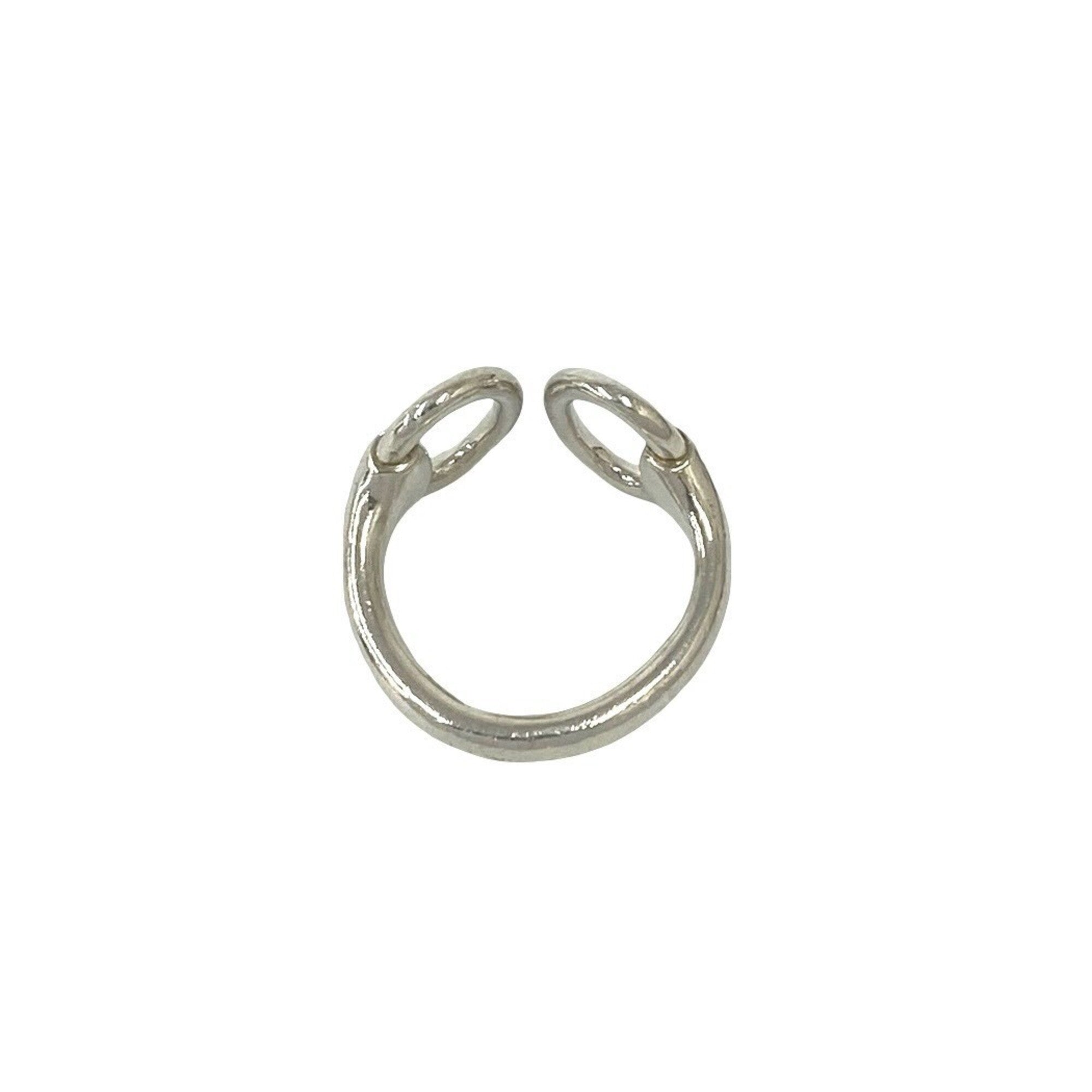 Hermes Silver Silver 925 Band Ring (Pre-Owned)