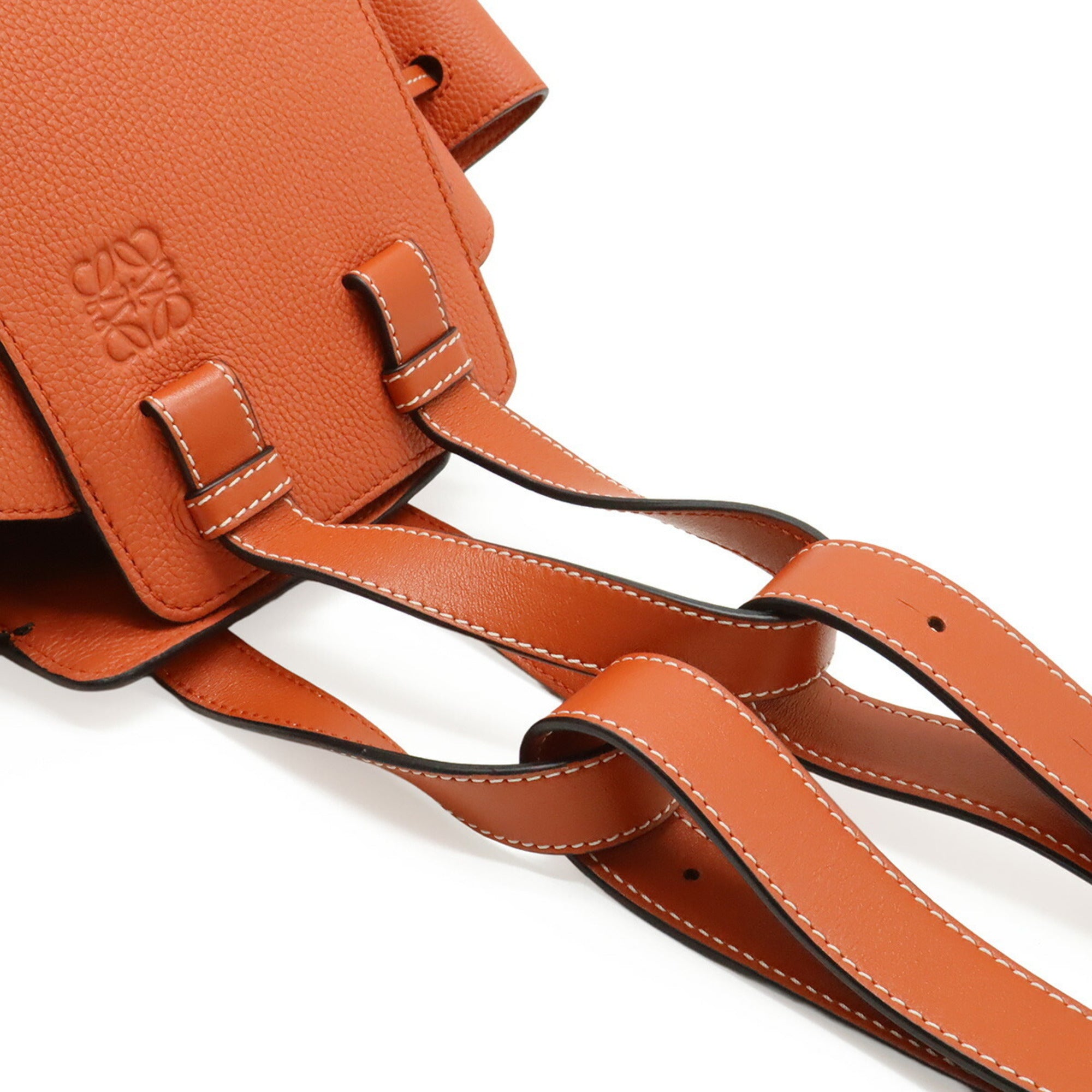 Loewe Hammock Orange Leather Handbag Shoulder Bag (Pre-Owned)