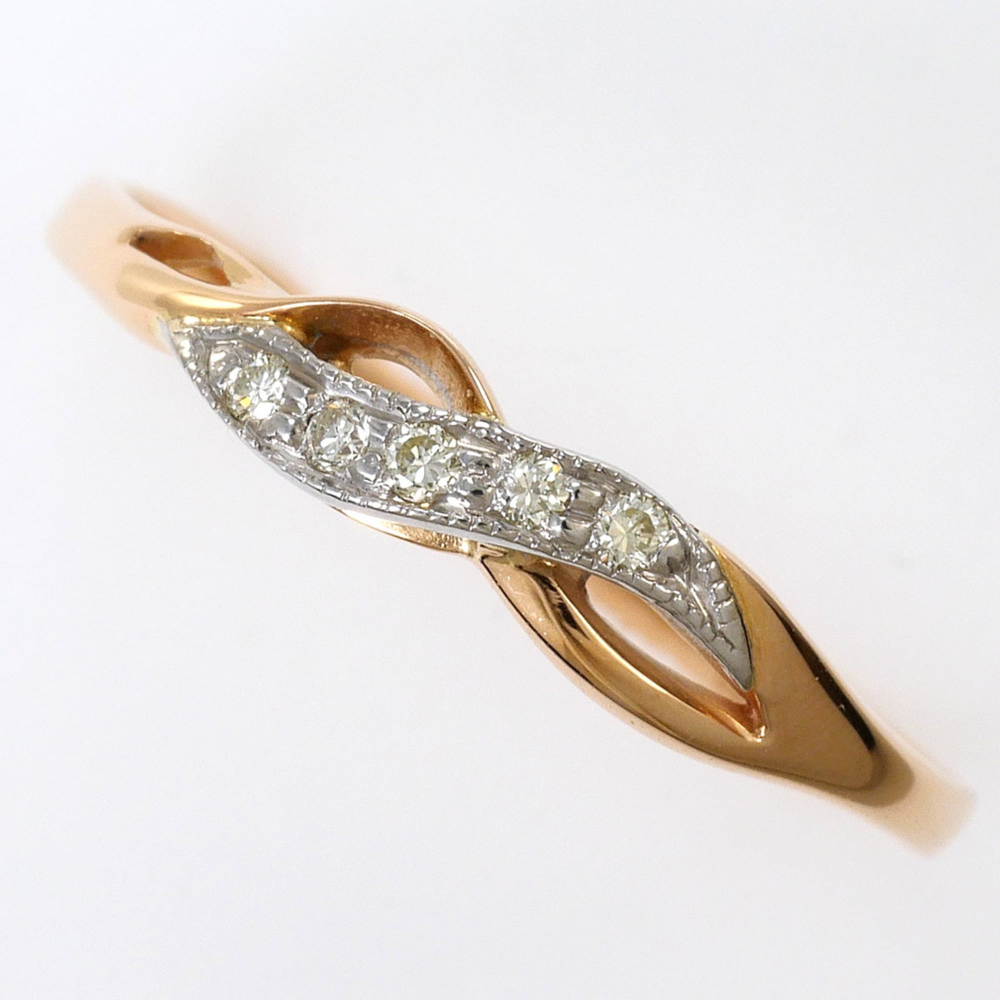 Unbranded Pink Gold White Gold Pink Gold (14K) White Gold (14K) Band Ring (Pre-Owned)