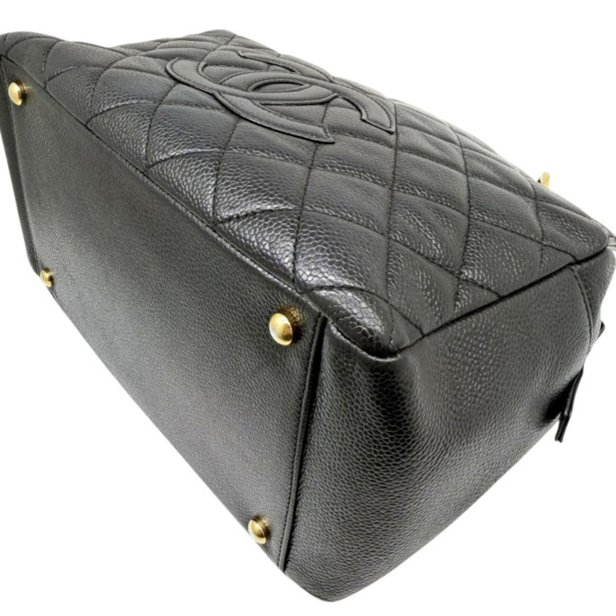 Chanel Black Grained Calfskin Shoulder Bag (Pre-Owned)