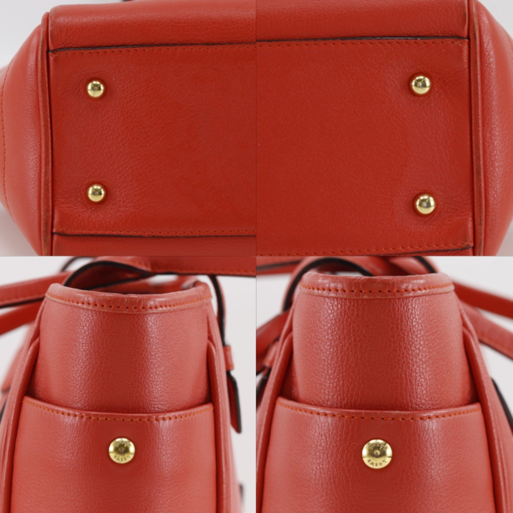 Loewe Red Color Leather Tote Bag (Pre-Owned)