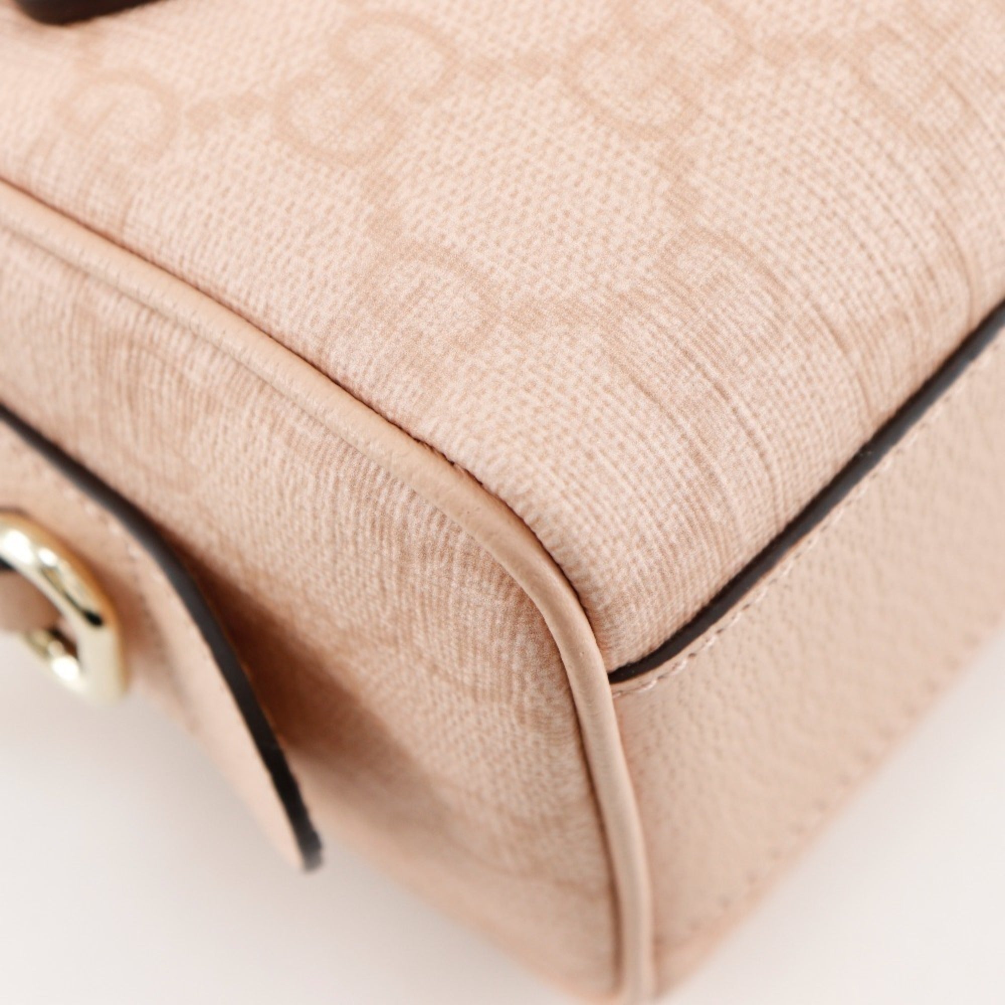 Gucci Ophidia Dusty Pink Gg Supreme Handbag (Pre-Owned)