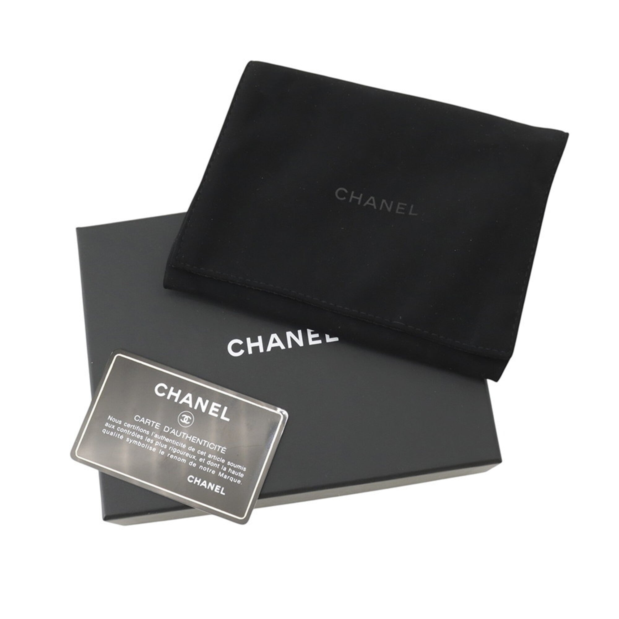 Chanel Matelasse Black Grained Calfskin Chain/Shoulder Wallet (Pre-Owned)