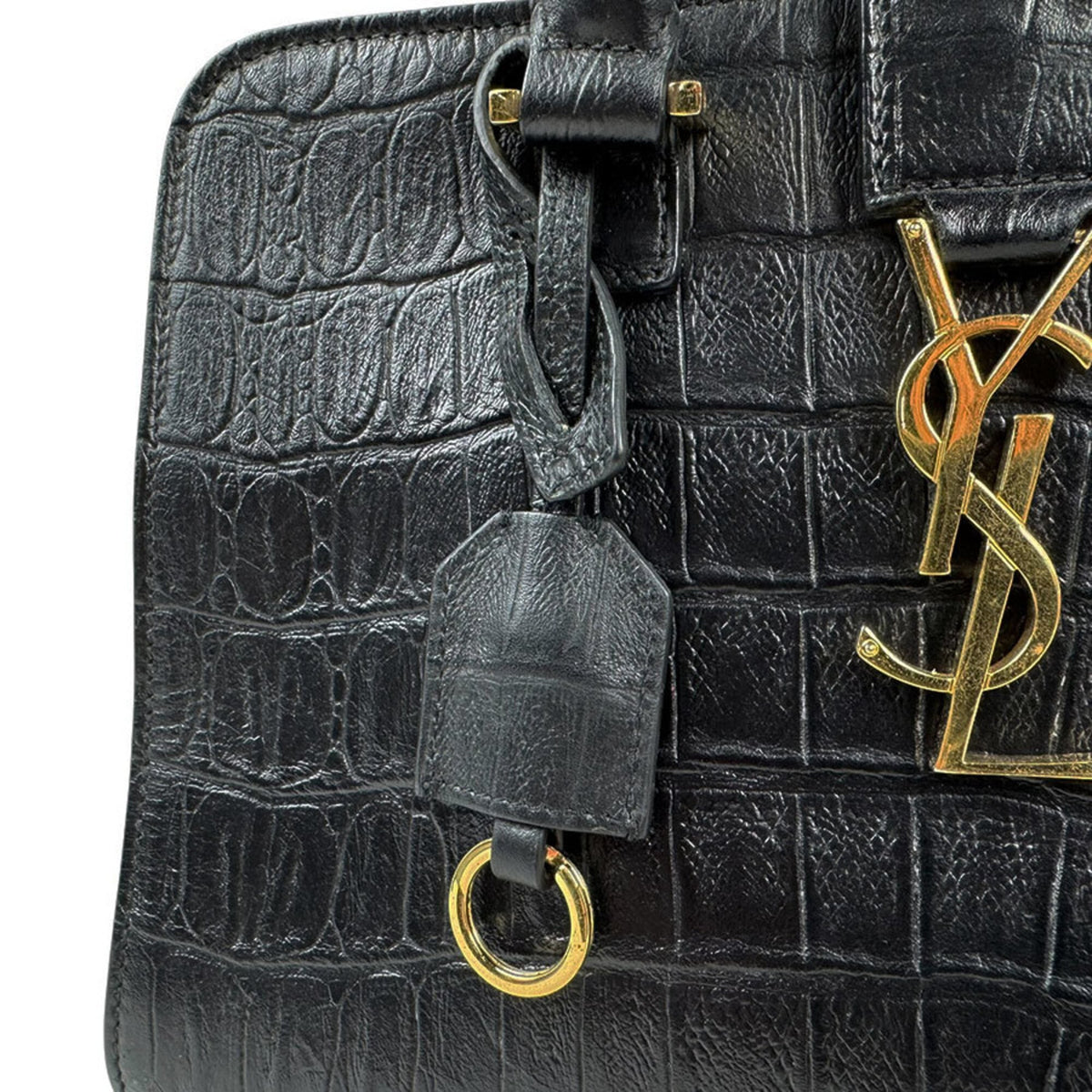 Saint Laurent Black Leather Handbag Shoulder Bag (Pre-Owned)