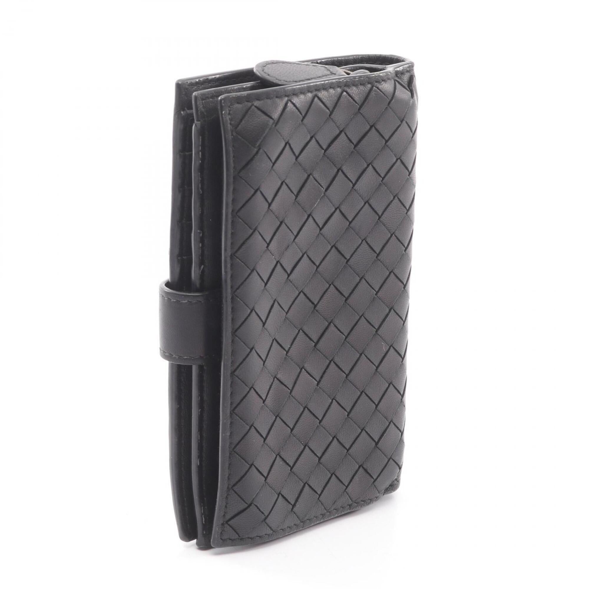 Bottega Veneta Black Intrecciato Wallet (Bi-Fold) (Pre-Owned)