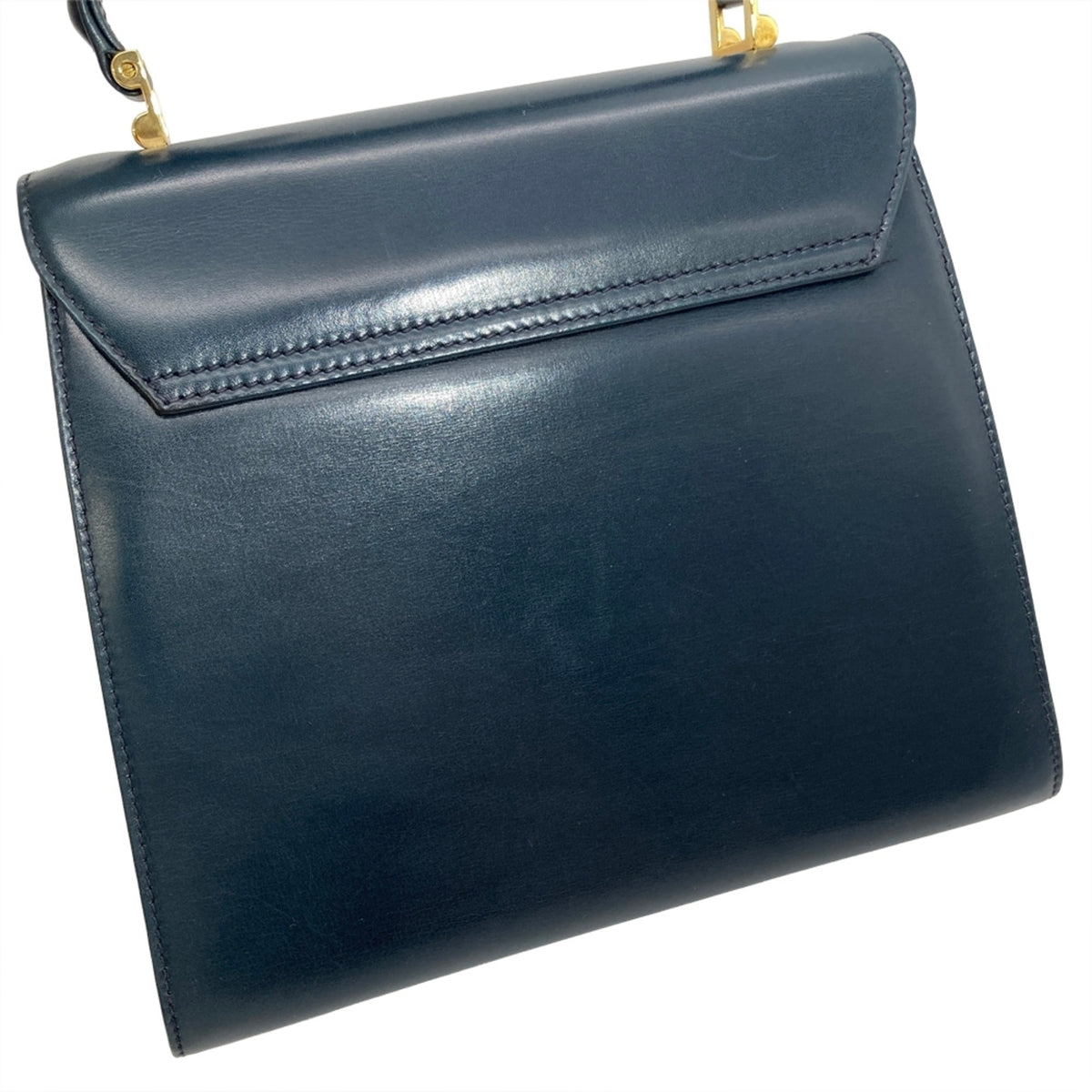 Tiffany Navy Leather Handbag (Pre-Owned)
