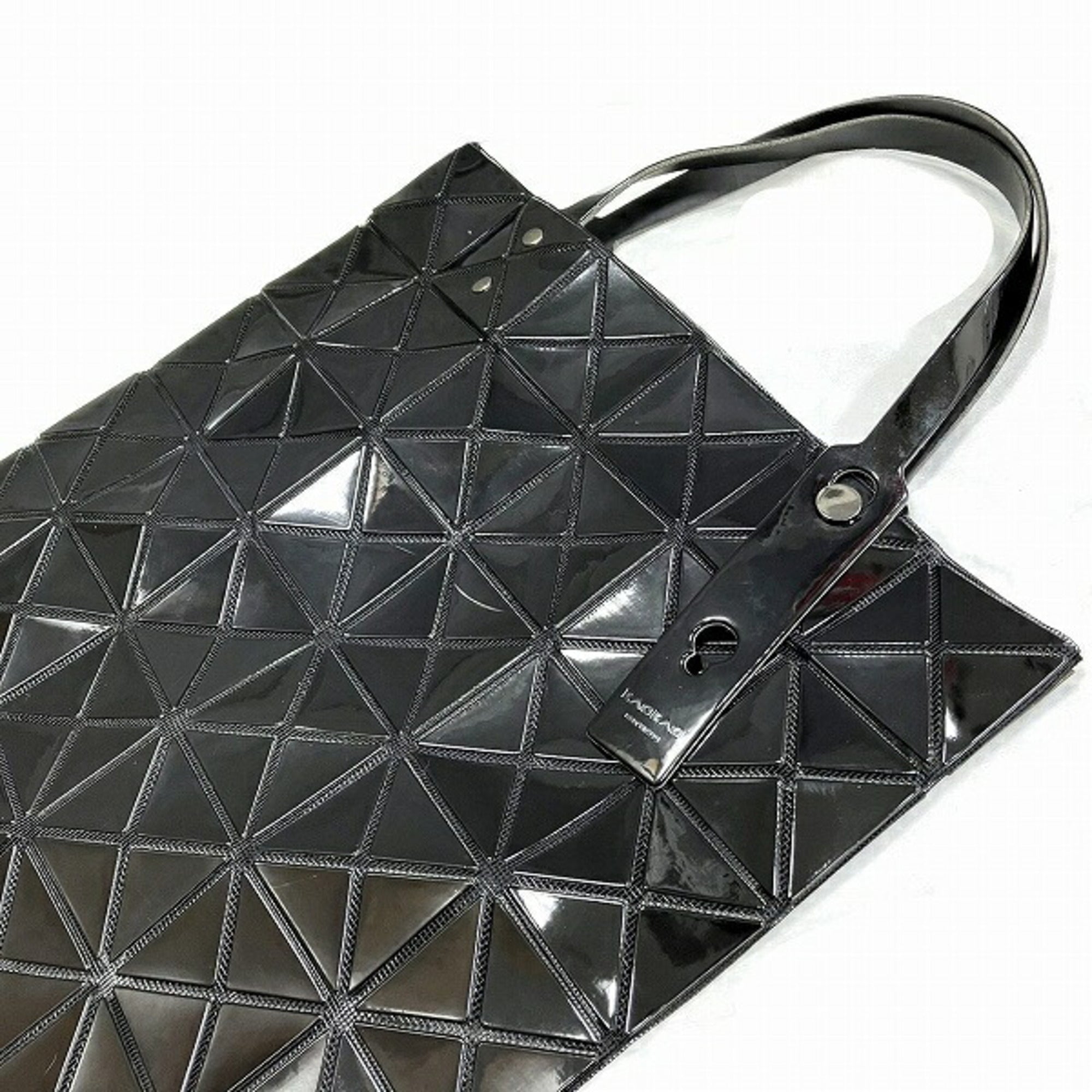 Issey Miyake Black Rubber Handbag Tote Bag (Pre-Owned)