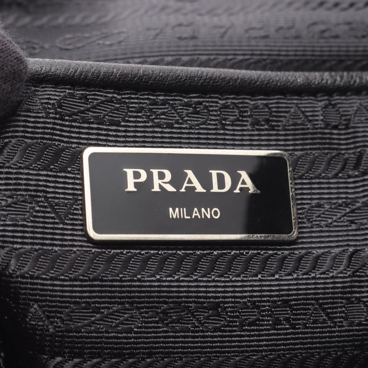 Prada Green Multi-Color Nylon Leather Backpack Handbag (Pre-Owned)