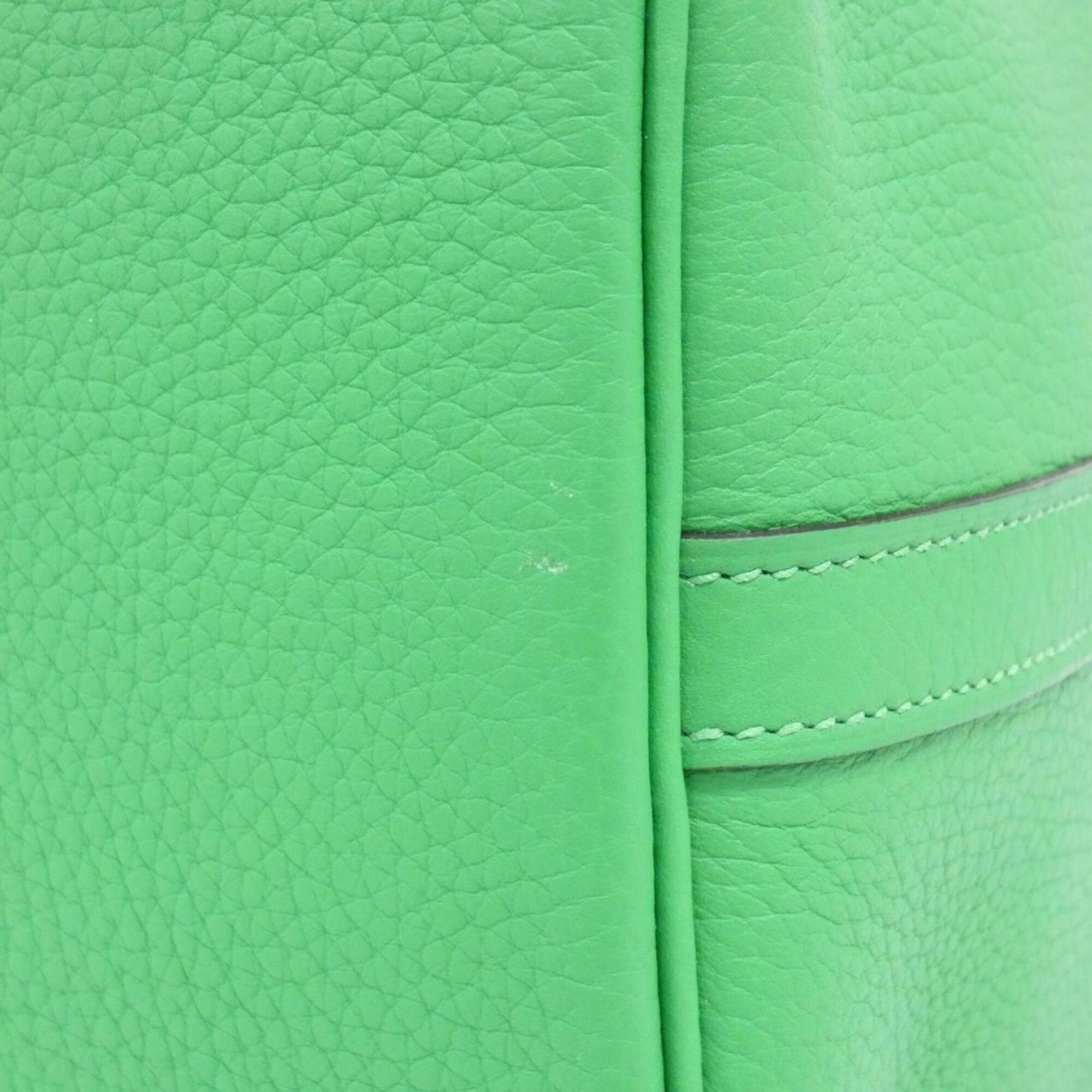 Hermes Green Taurillon Clemence Leather Handbag (Pre-Owned)