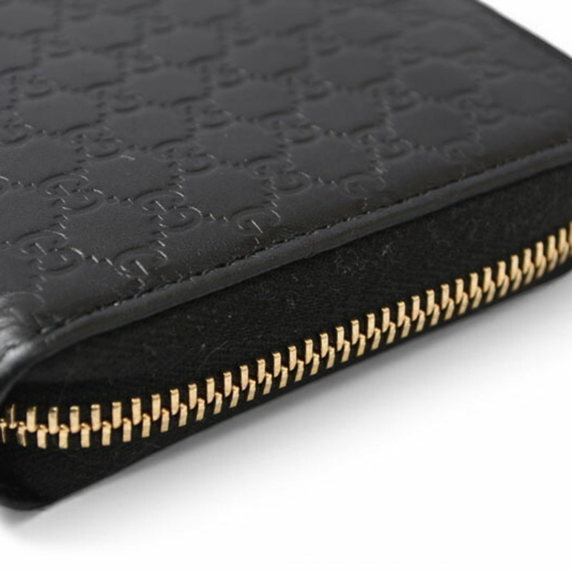 Gucci Black Leather Long Wallet (Bi-Fold) (Pre-Owned)