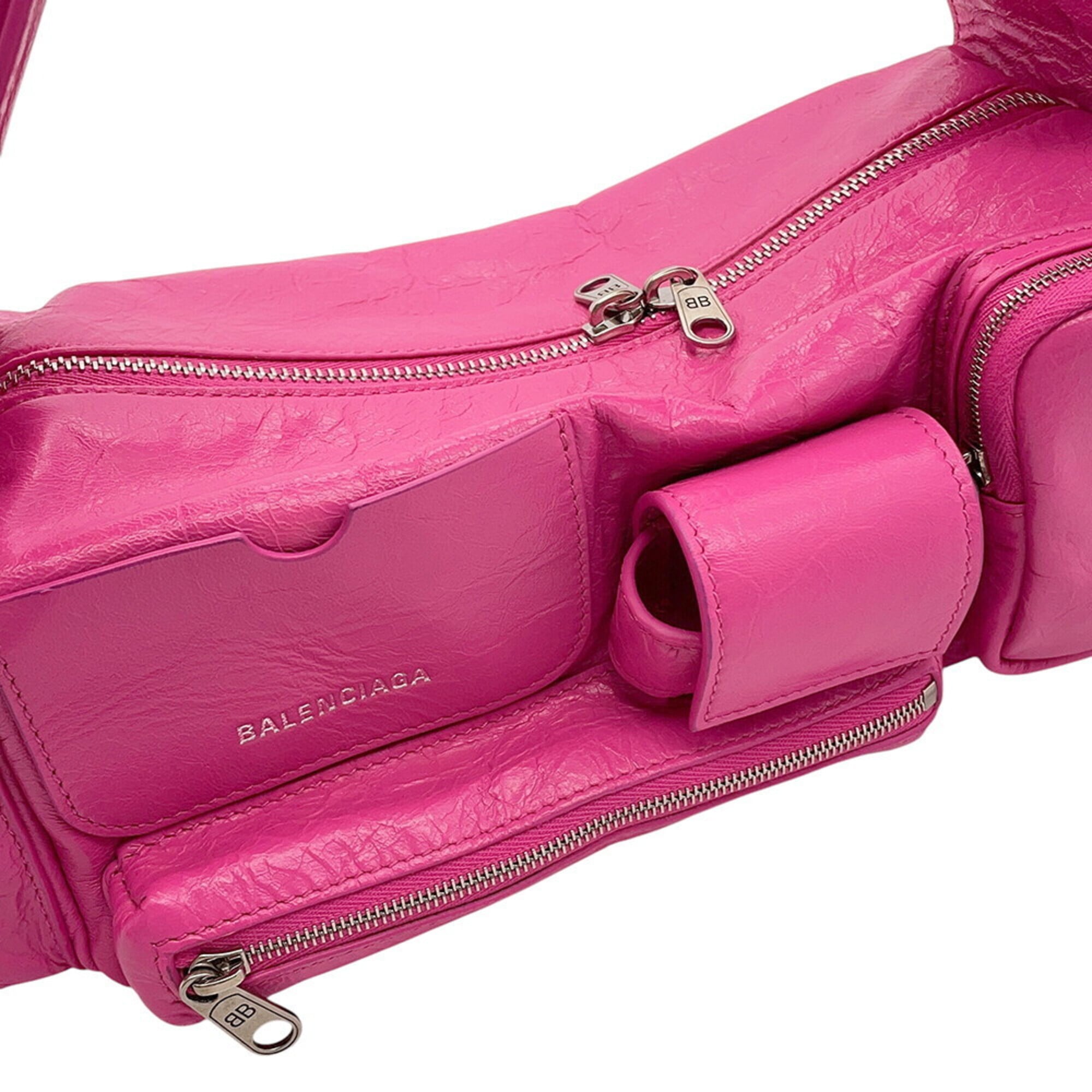 Balenciaga Pink Leather Handbag Shoulder Bag (Pre-Owned)