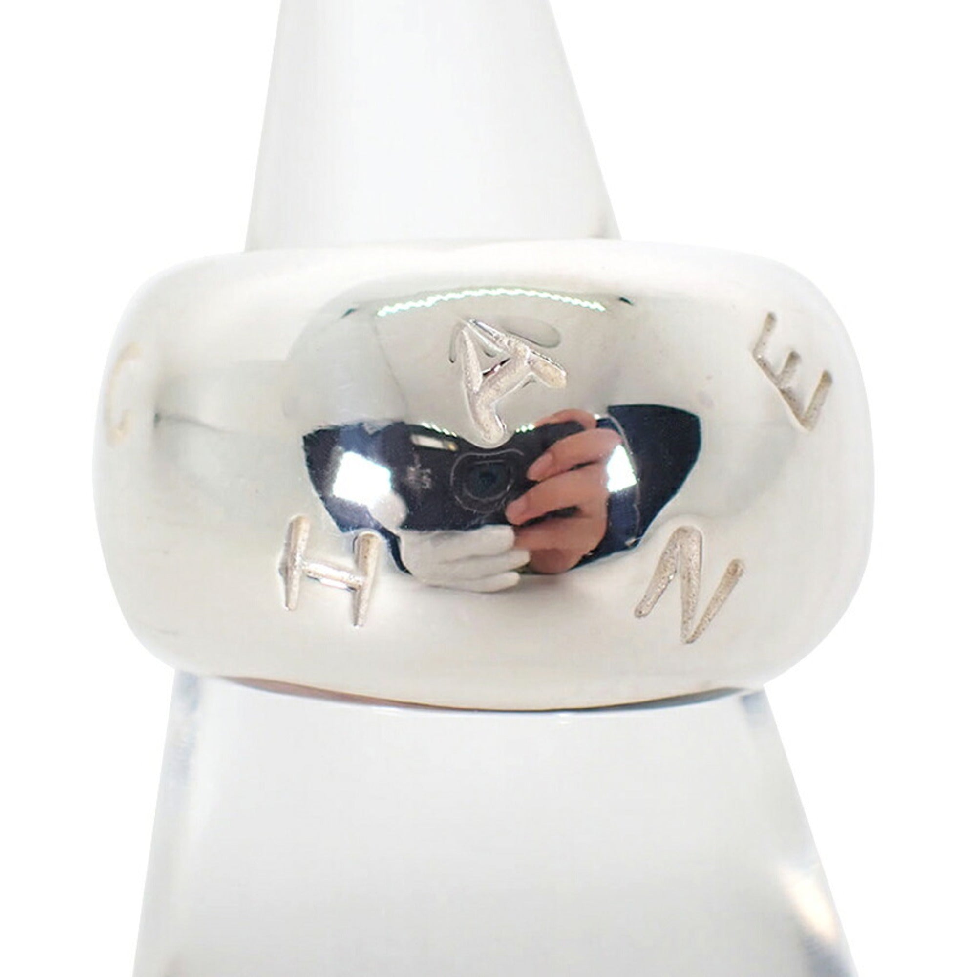Chanel Sterling Silver 925 Band Ring (Pre-Owned)