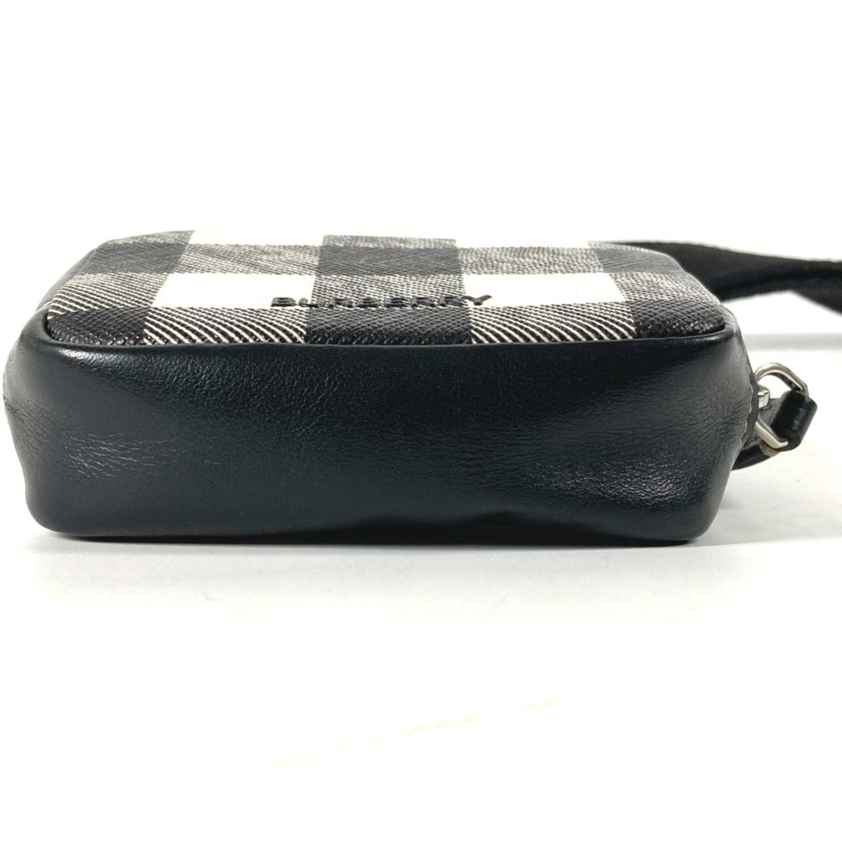 Burberry Black White Pvc Leather Coin Purse/Coin Case (Pre-Owned)