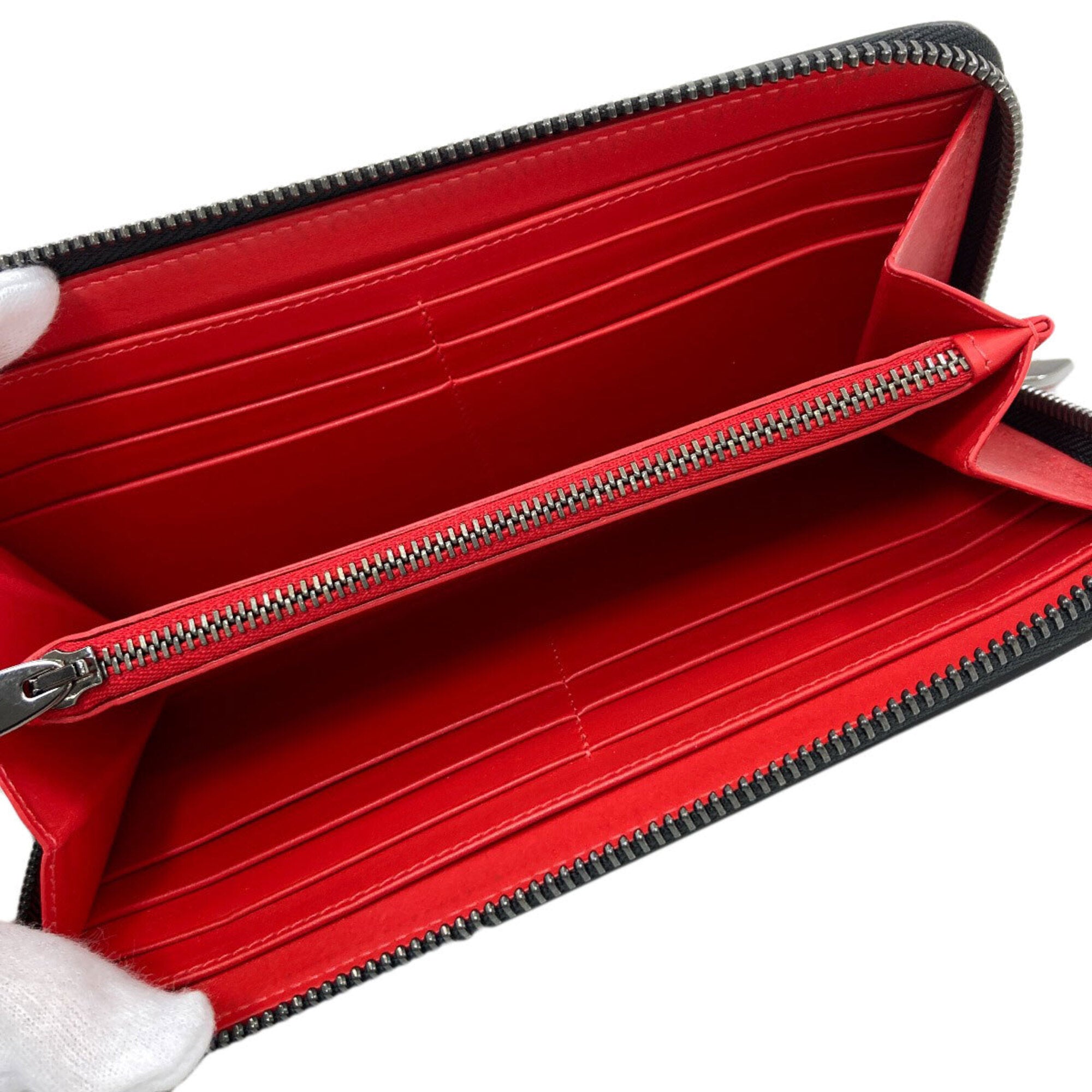 Christian Louboutin Black Leather Long Wallet (Bi-Fold) (Pre-Owned)
