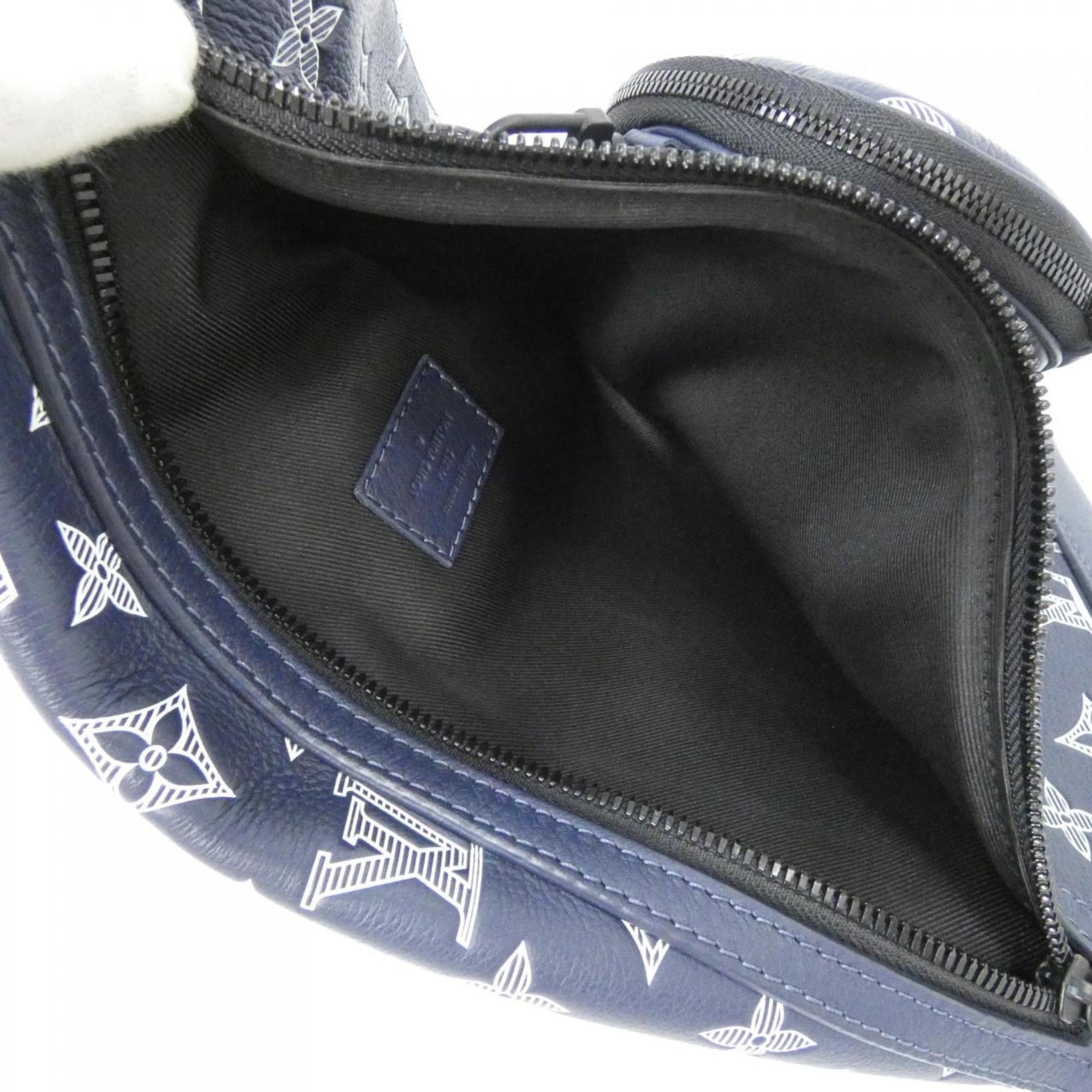 Louis Vuitton Blue Leather Shoulder Bag (Pre-Owned)