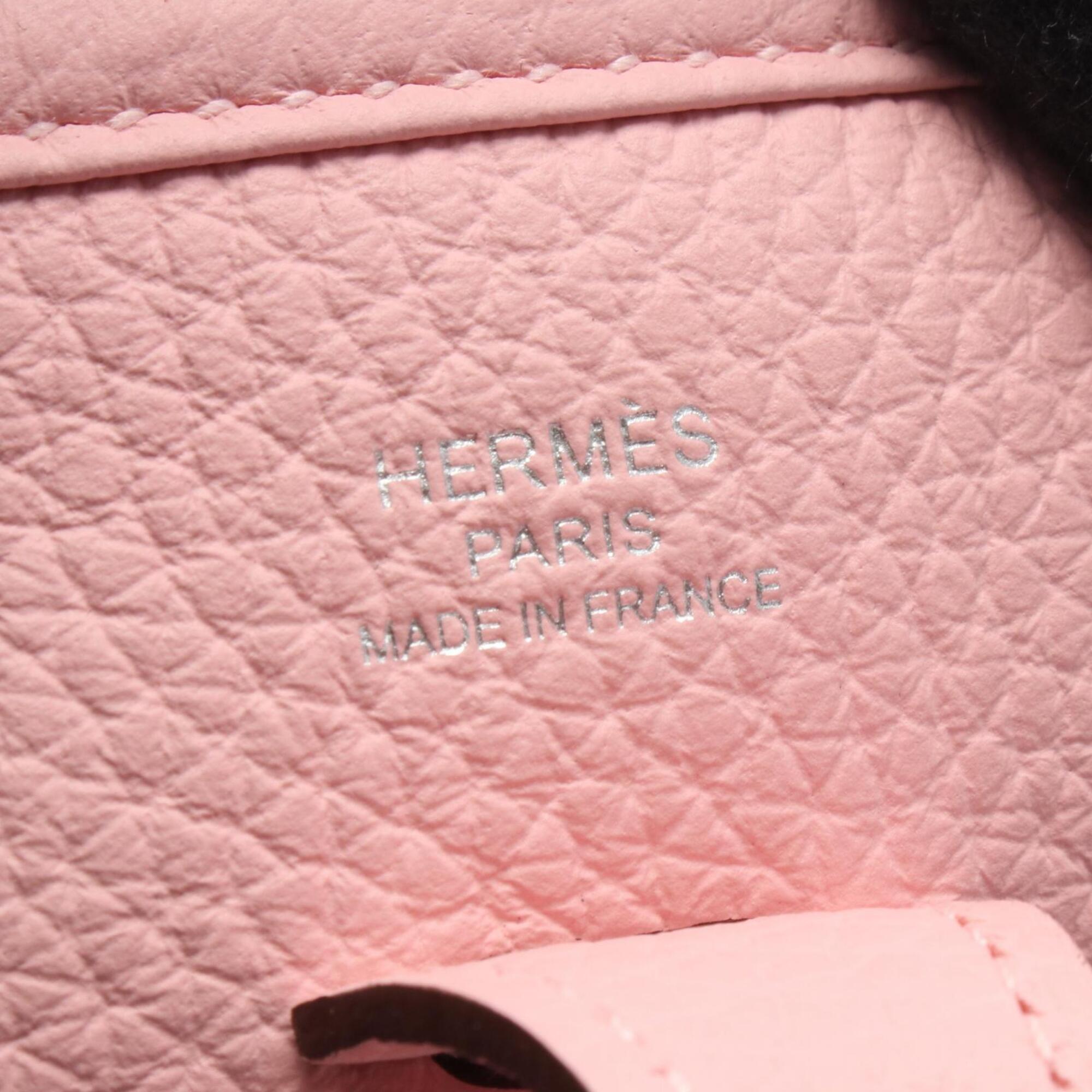Hermes Pink Taurillon Clemence Leather Handbag Shoulder Bag (Pre-Owned)