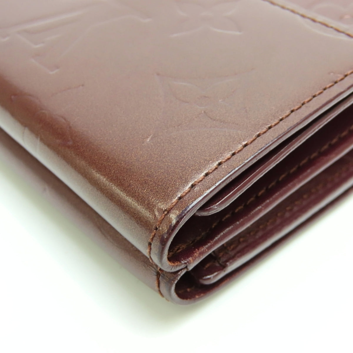Louis Vuitton Bordeaux Violet Monogram Mat Wallet (Tri-Fold) (Pre-Owned)