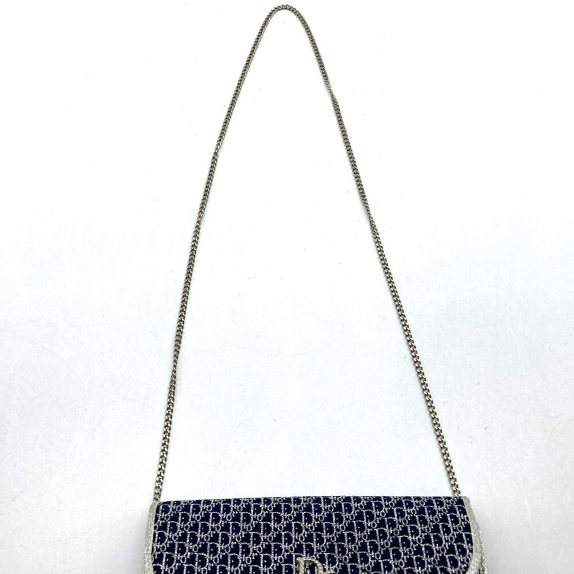 Christian Dior Navy Canvas Shoulder Bag (Pre-Owned)