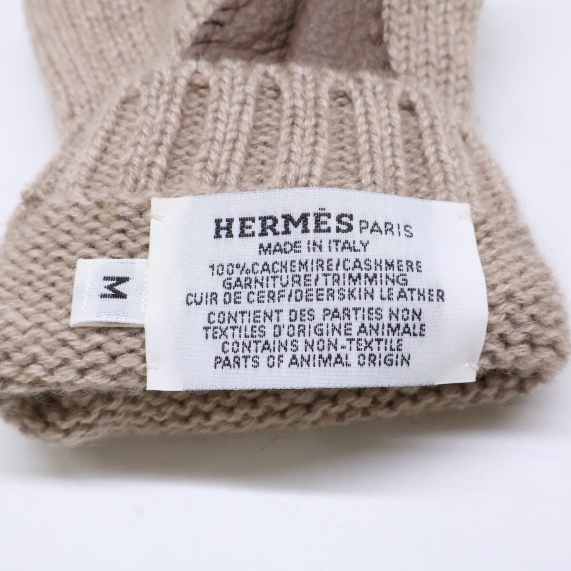 Hermes Beige Cashmere Mittens (Pre-Owned)