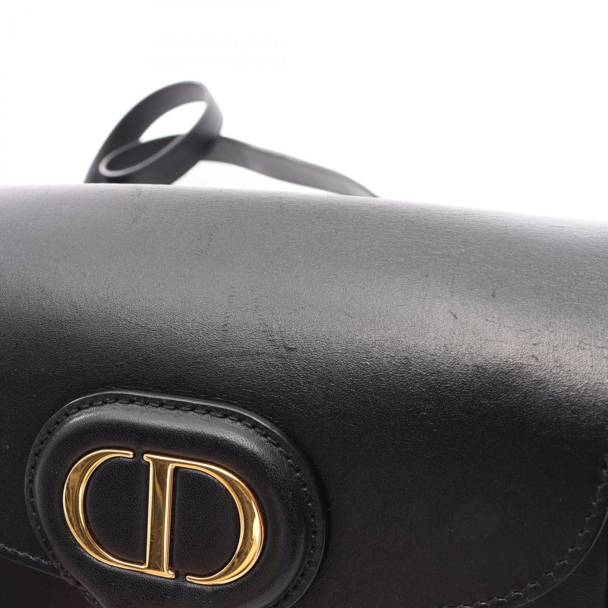 Christian Dior Black Leather Handbag Shoulder Bag (Pre-Owned)