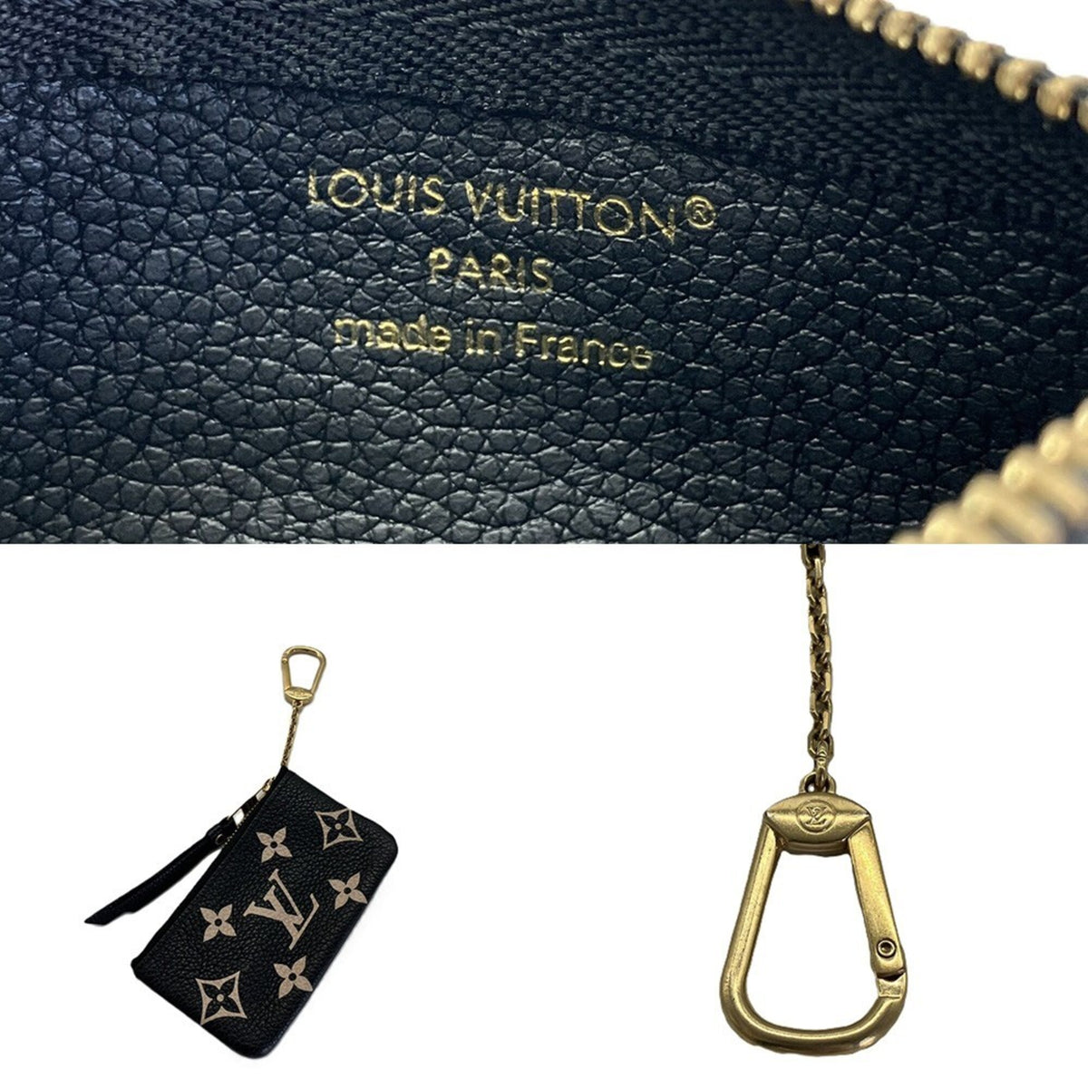 Louis Vuitton Beige Black Monogram Noir Monogram Empreinte Pouch (Pre-Owned)