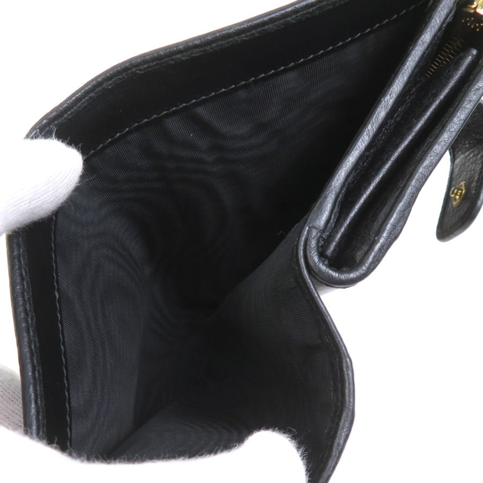 Prada Black Leather Wallet (Bi-Fold) (Pre-Owned)
