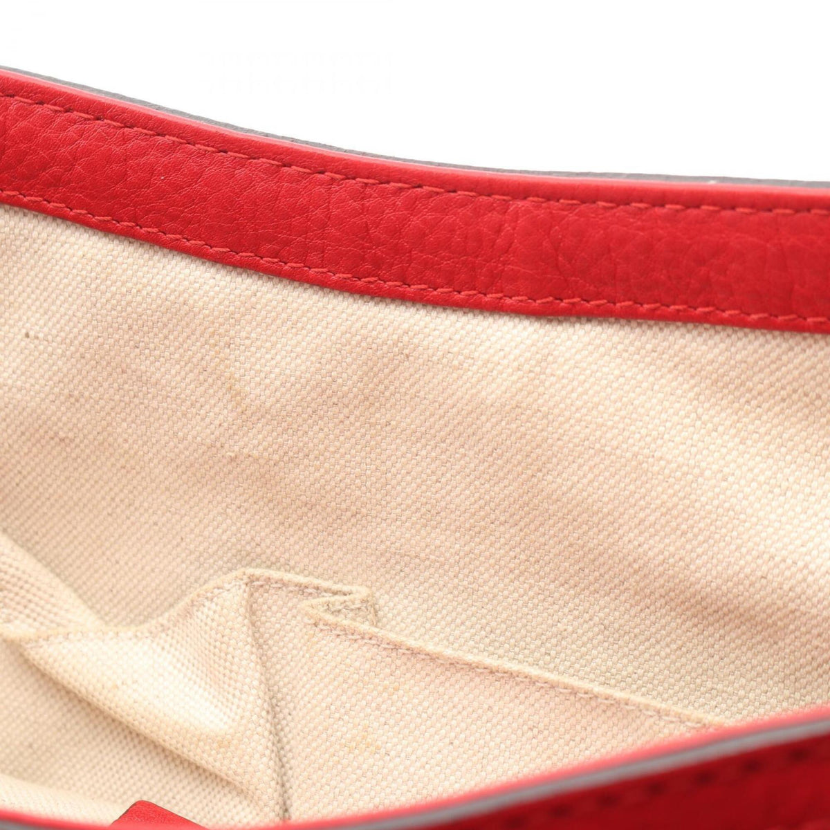 Gucci Red Color Leather Handbag Shoulder Bag (Pre-Owned)