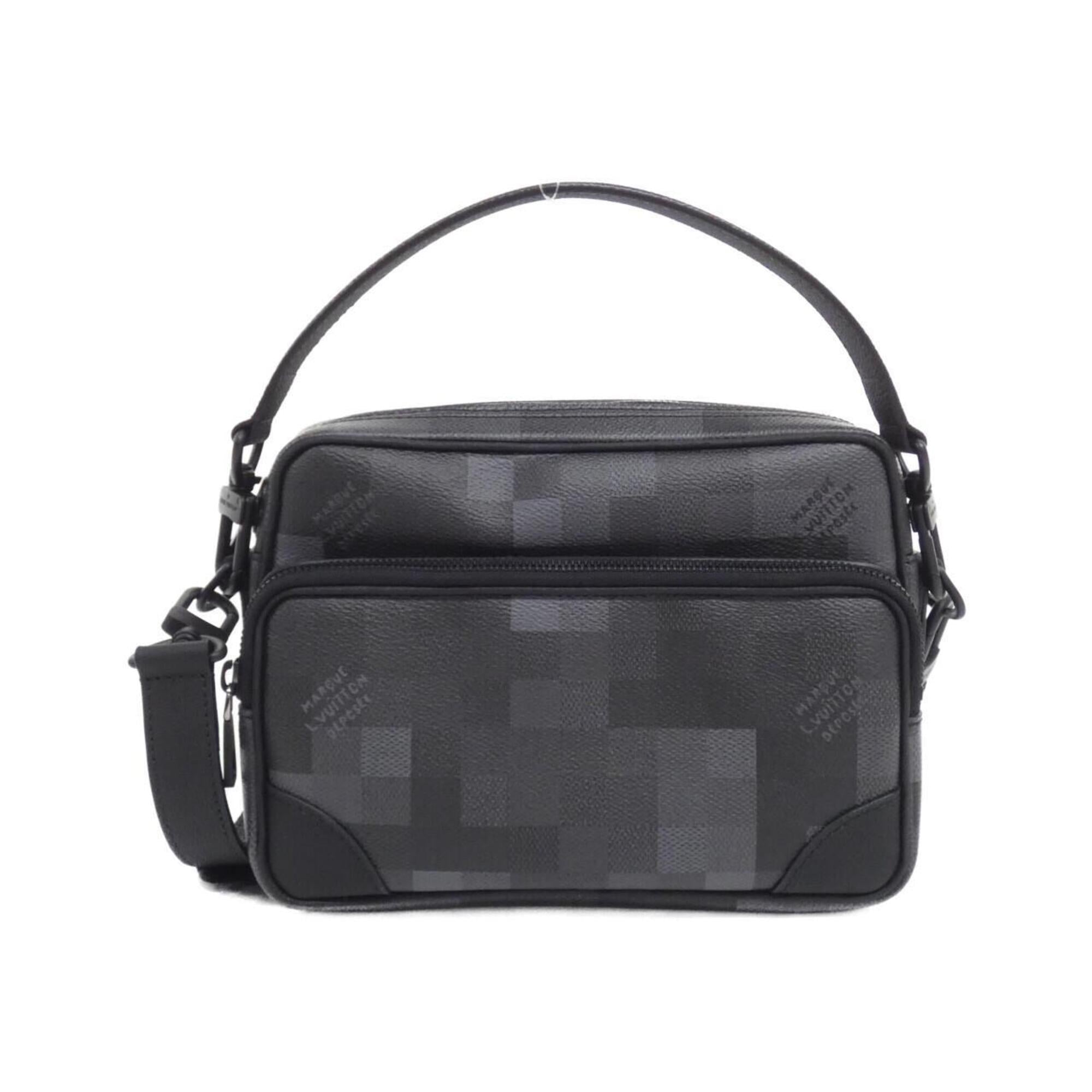 Louis Vuitton Black Coated Canvas Shoulder Bag (Pre-Owned)