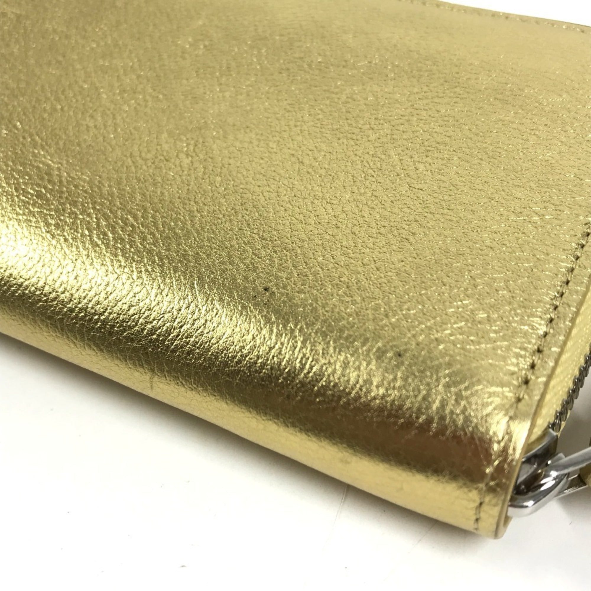Louis Vuitton Gold Leather Long Wallet (Bi-Fold) (Pre-Owned)