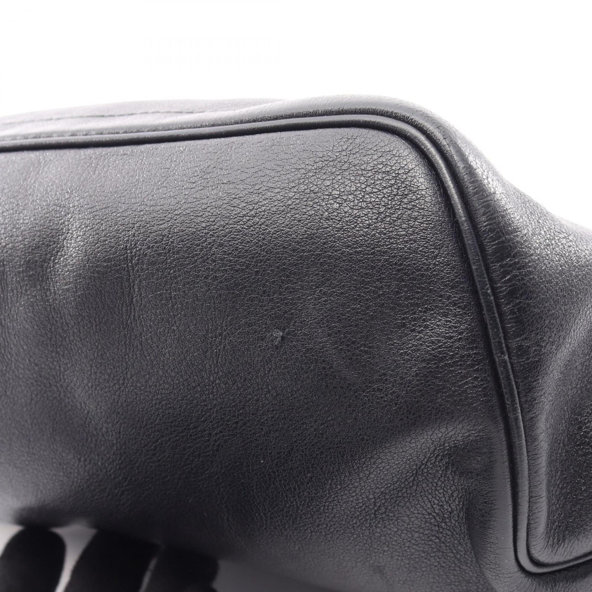 Hermes Navy Leather Fanny Pack Handbag Sling Bag (Pre-Owned)