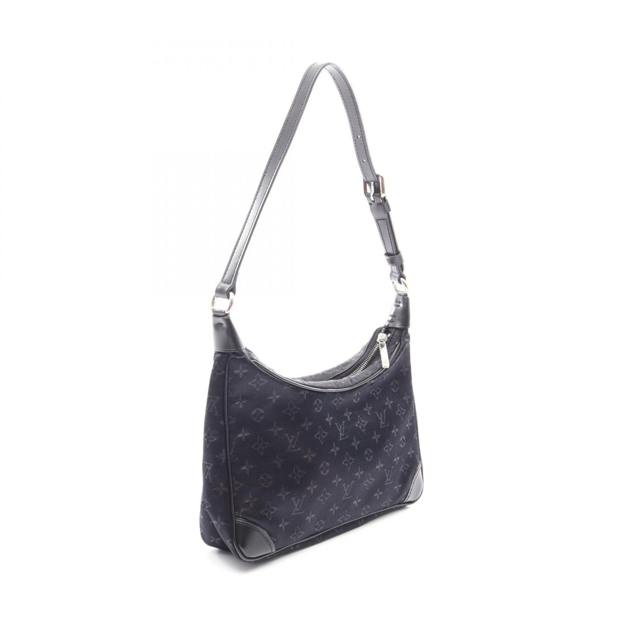 Louis Vuitton Black Noir Fabric Leather Handbag (Pre-Owned)