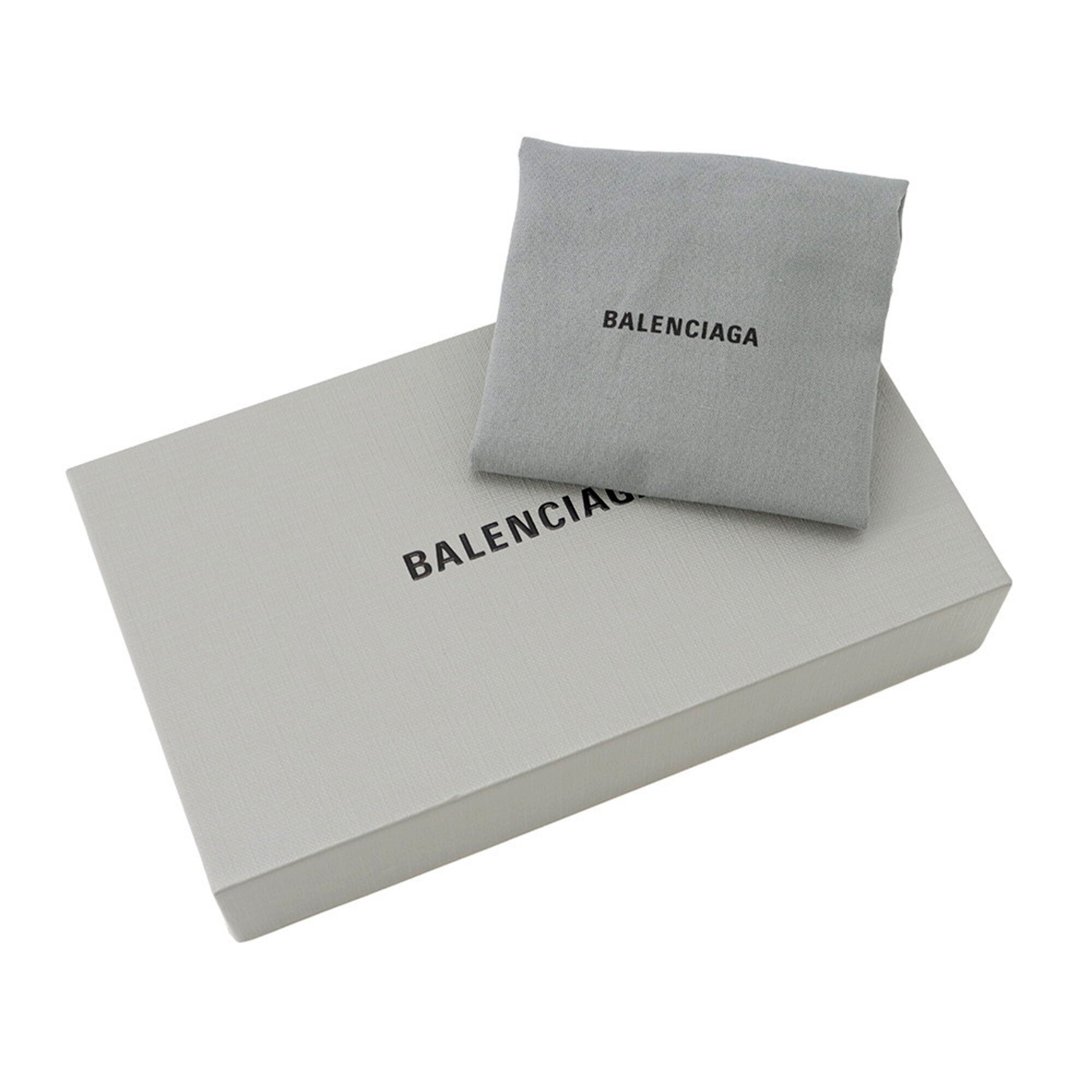 Balenciaga Black Dark Brown Denim Coin Purse/Coin Case (Pre-Owned)