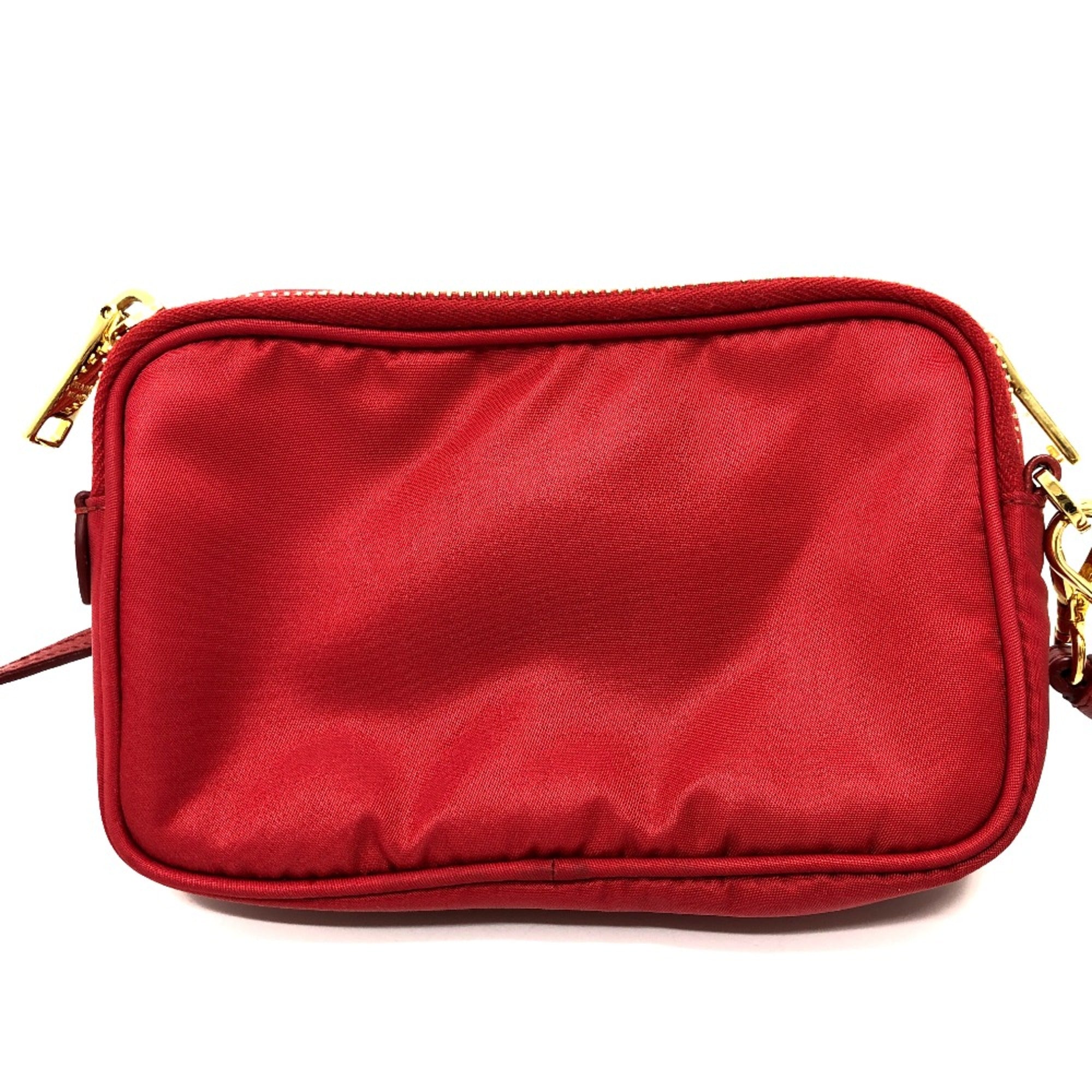 Prada Red Cloth Shoulder Bag (Pre-Owned)