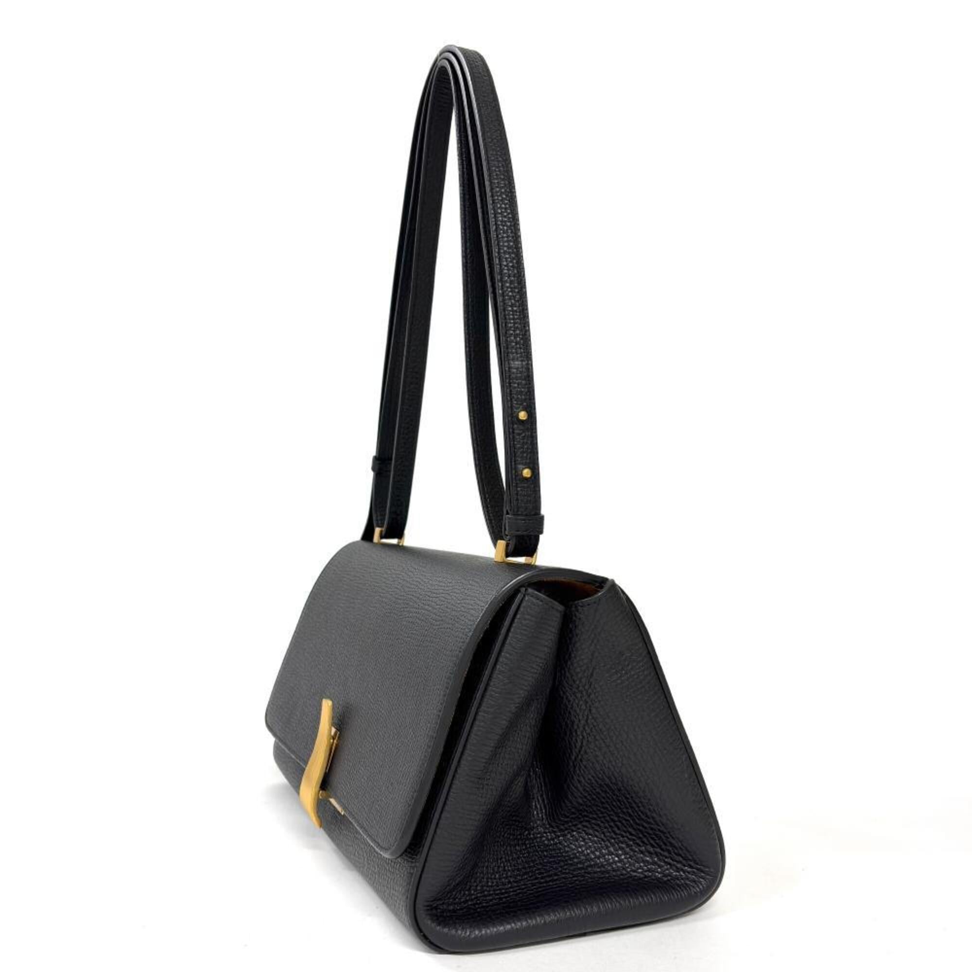 Bottega Veneta Black Leather Shoulder Bag (Pre-Owned)