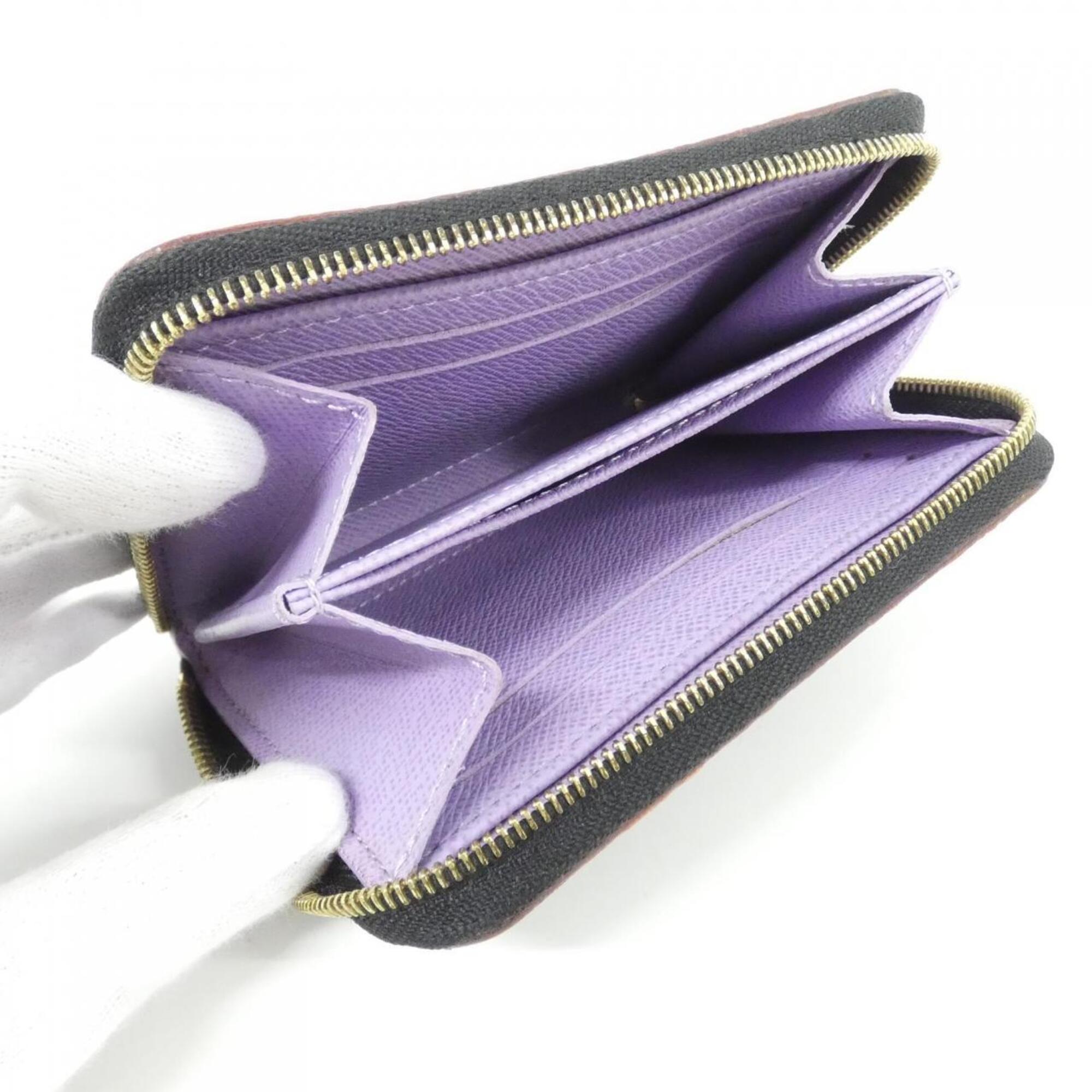 Louis Vuitton Black Violet Coated Canvas Coin Purse/Coin Case (Pre-Owned)