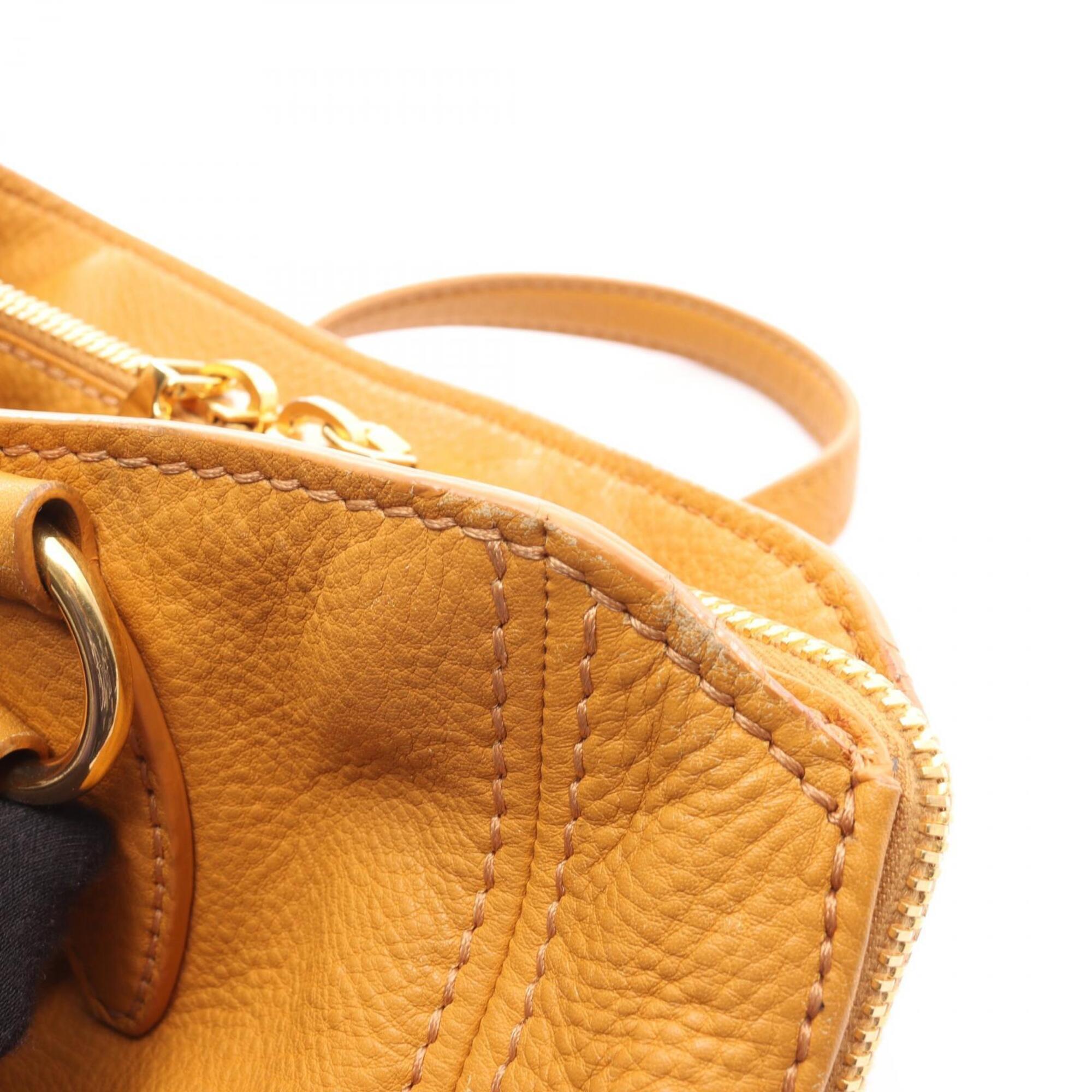 Miu Miu Yellow Leather Handbag (Pre-Owned)