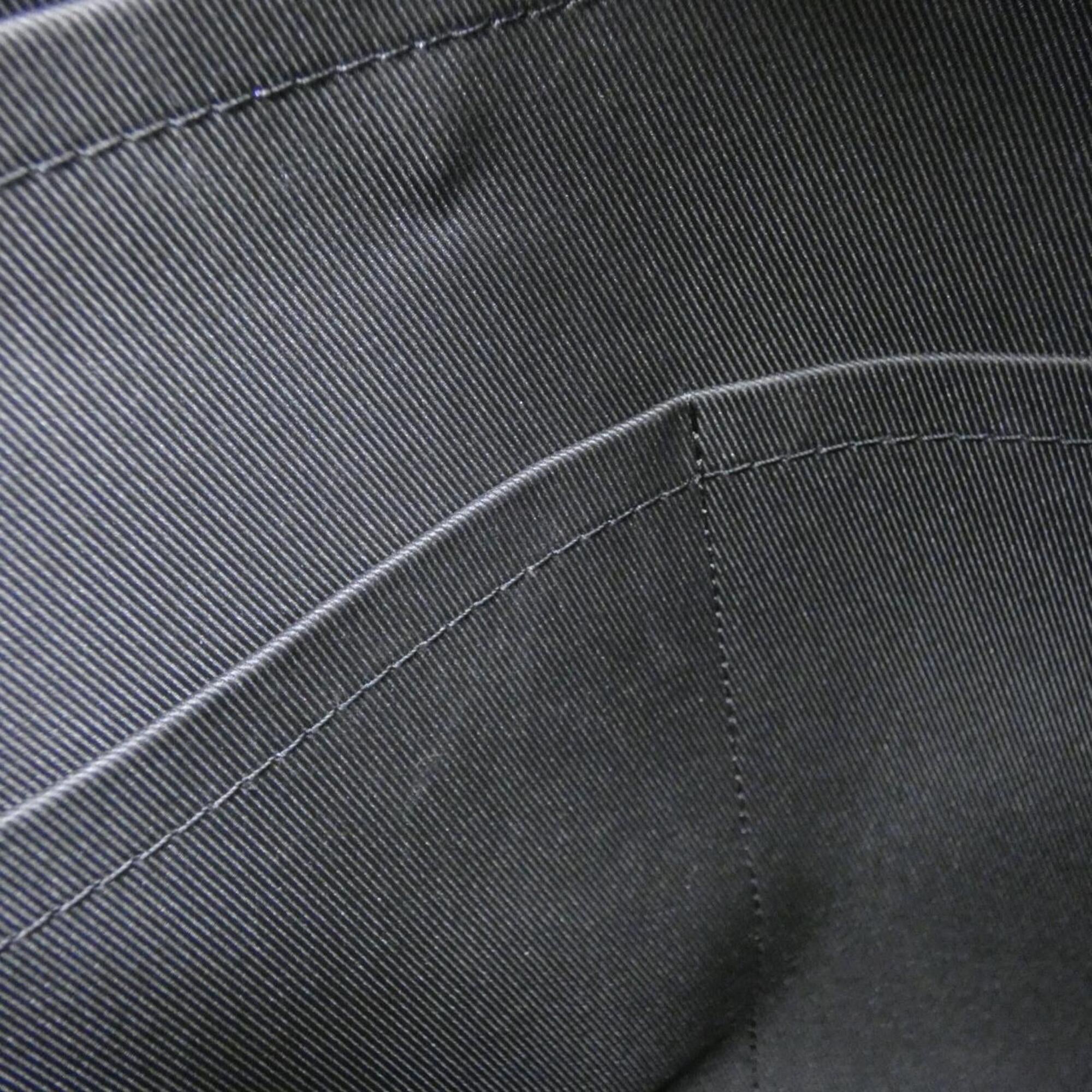 Louis Vuitton Black Coated Canvas Leather Backpack (Pre-Owned)