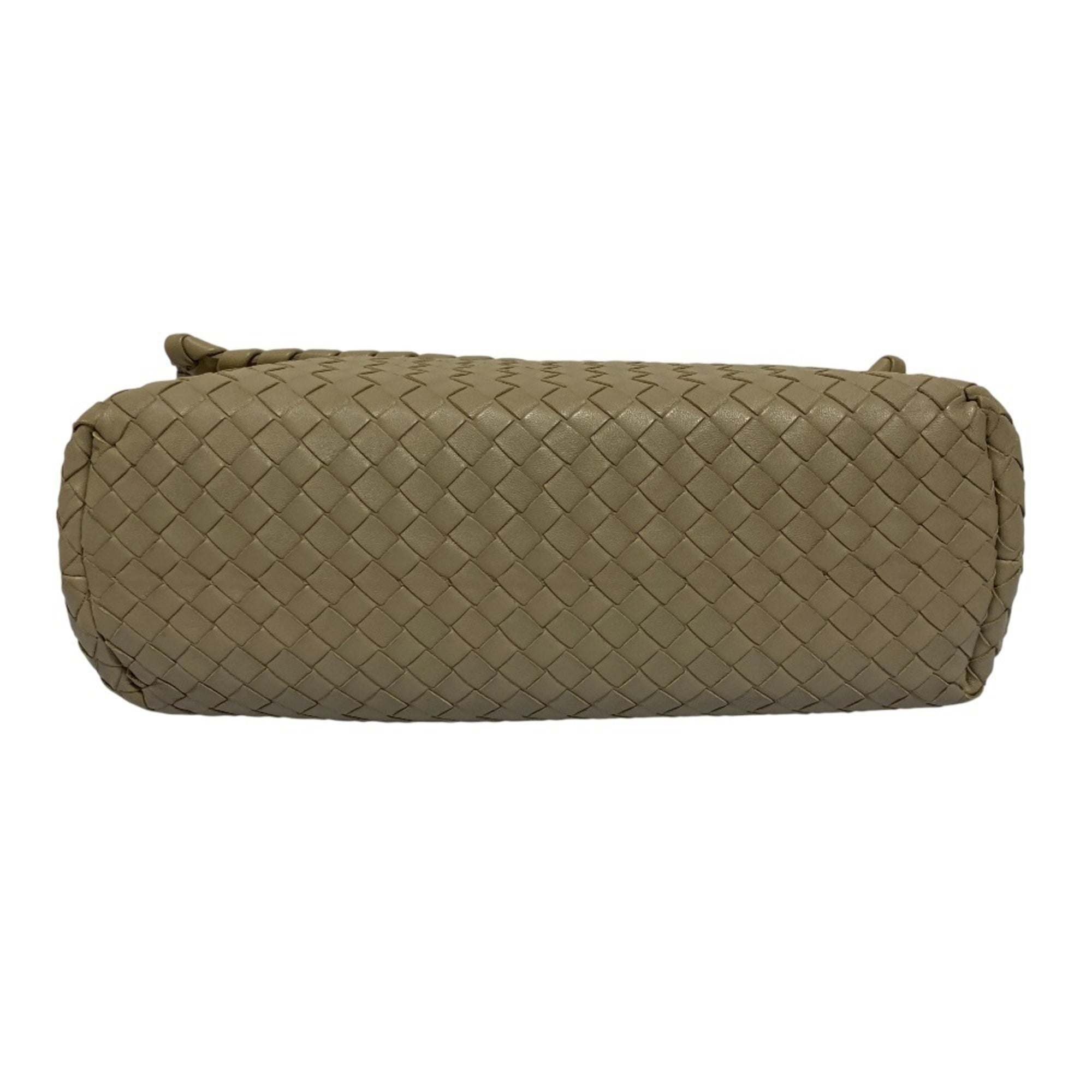 Bottega Veneta Grayish Intrecciato Shoulder Bag (Pre-Owned)