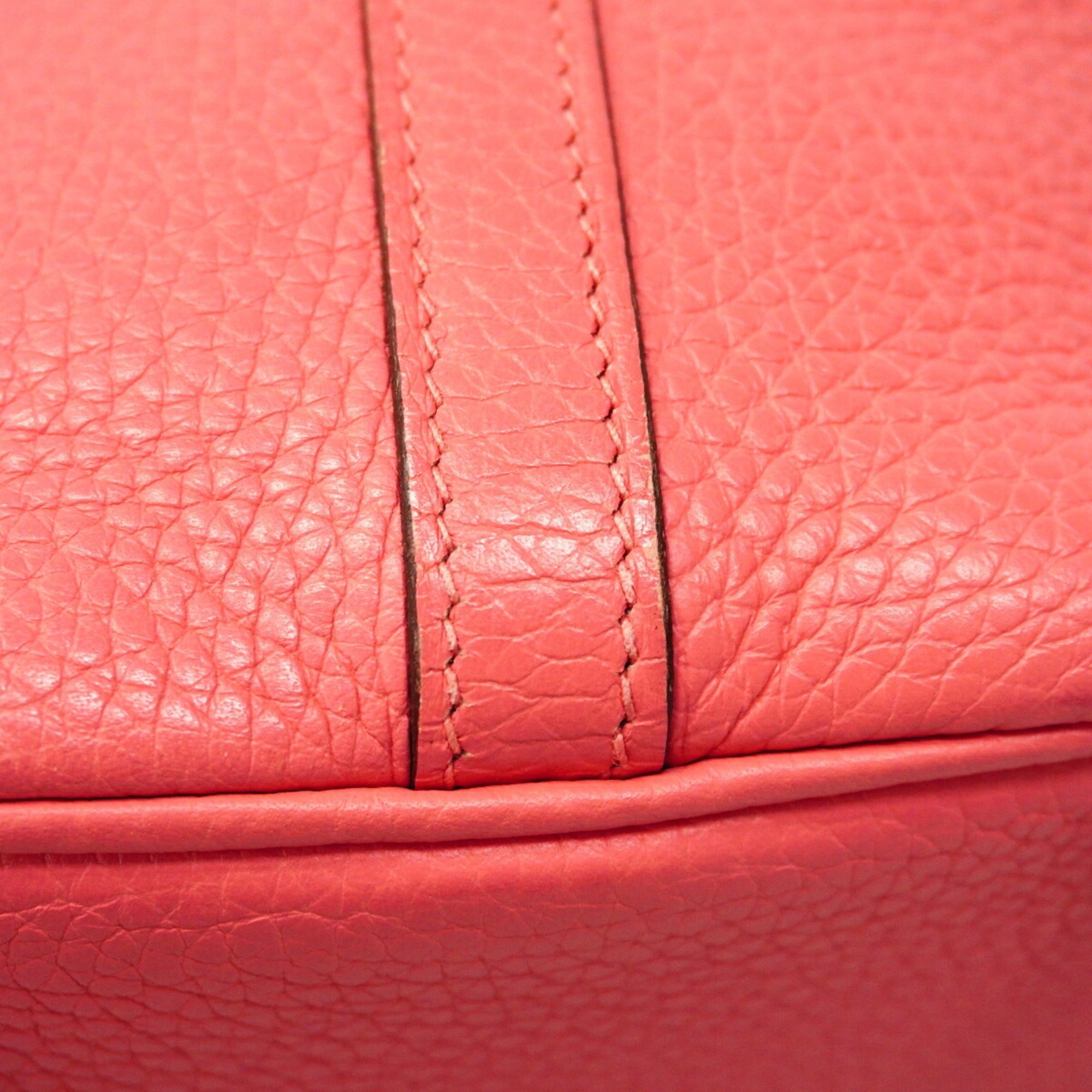 Hermes Rose Azalee Taurillon Clemence Leather Handbag (Pre-Owned)
