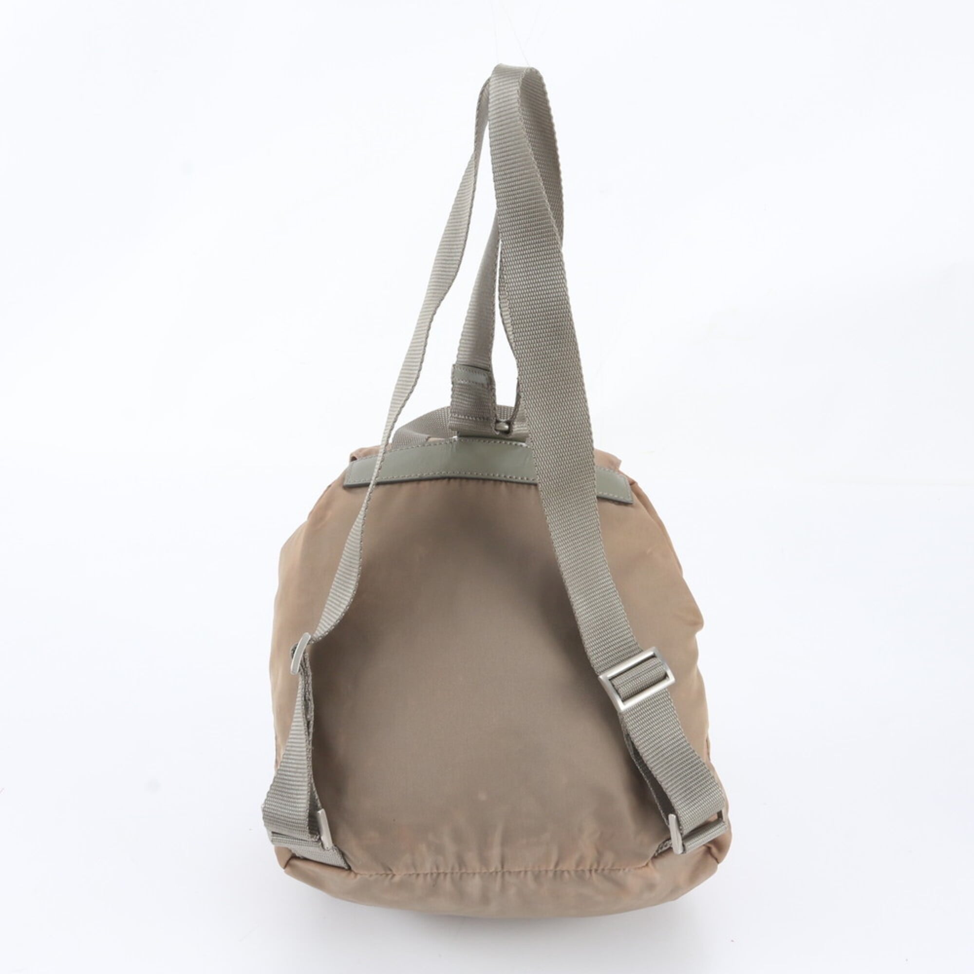 Prada Beige Nylon Leather Handbag (Pre-Owned)