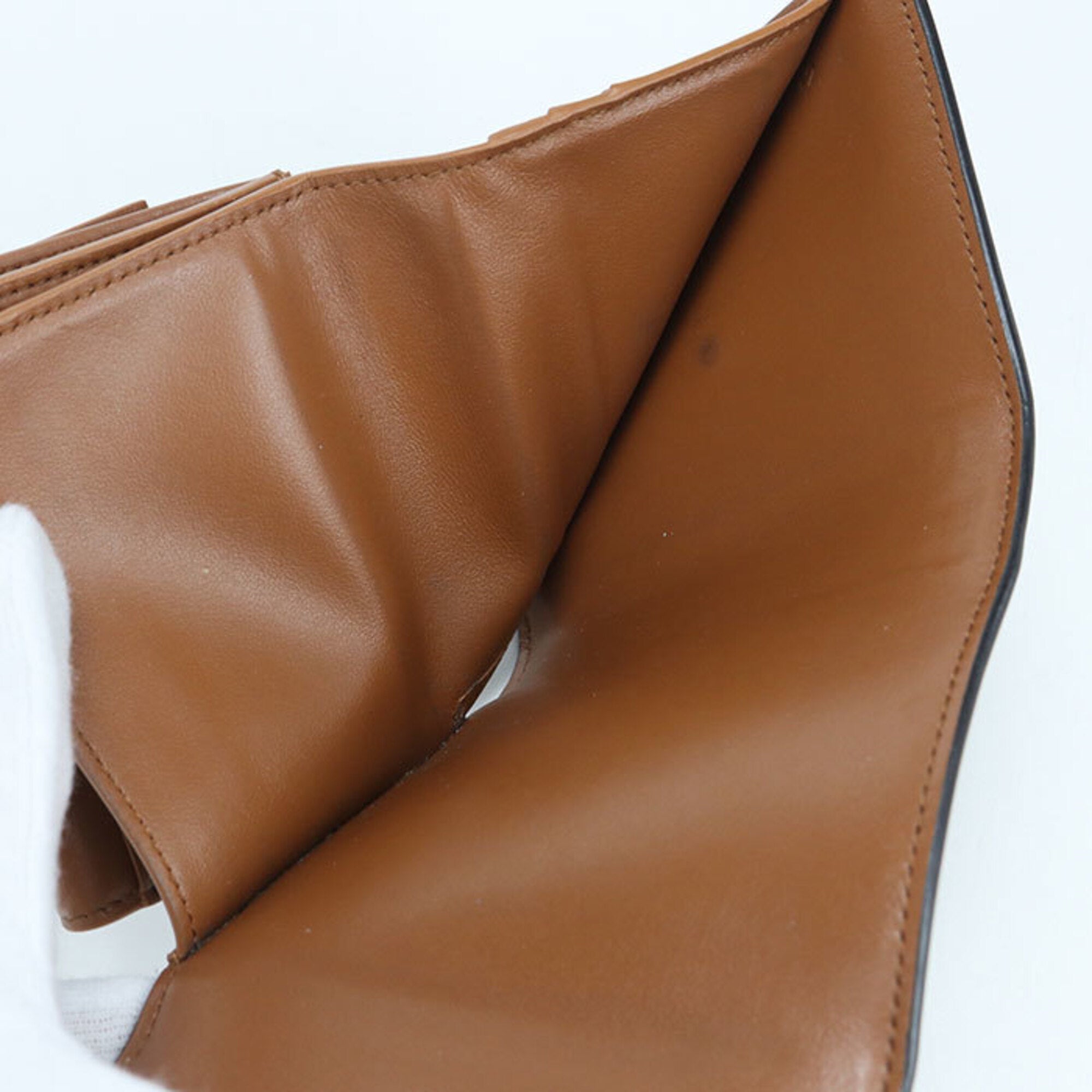 Celine Beige Leather Wallet (Tri-Fold) (Pre-Owned)