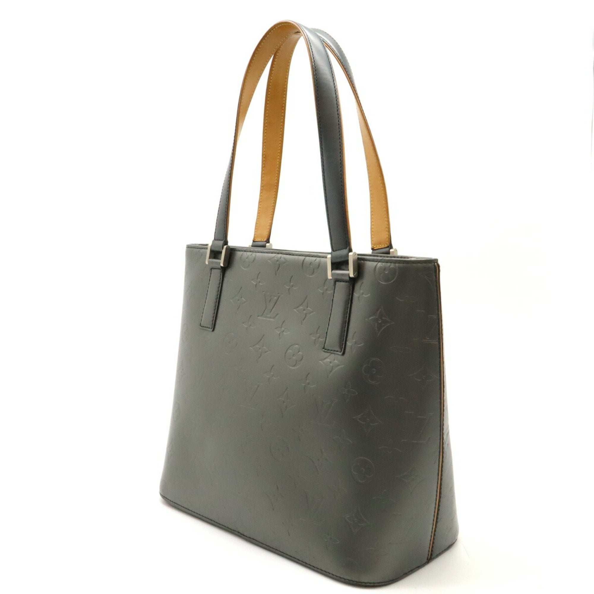 Louis Vuitton Monogram Mat Black Noir Leather Shoulder Bag Tote Bag (Pre-Owned)
