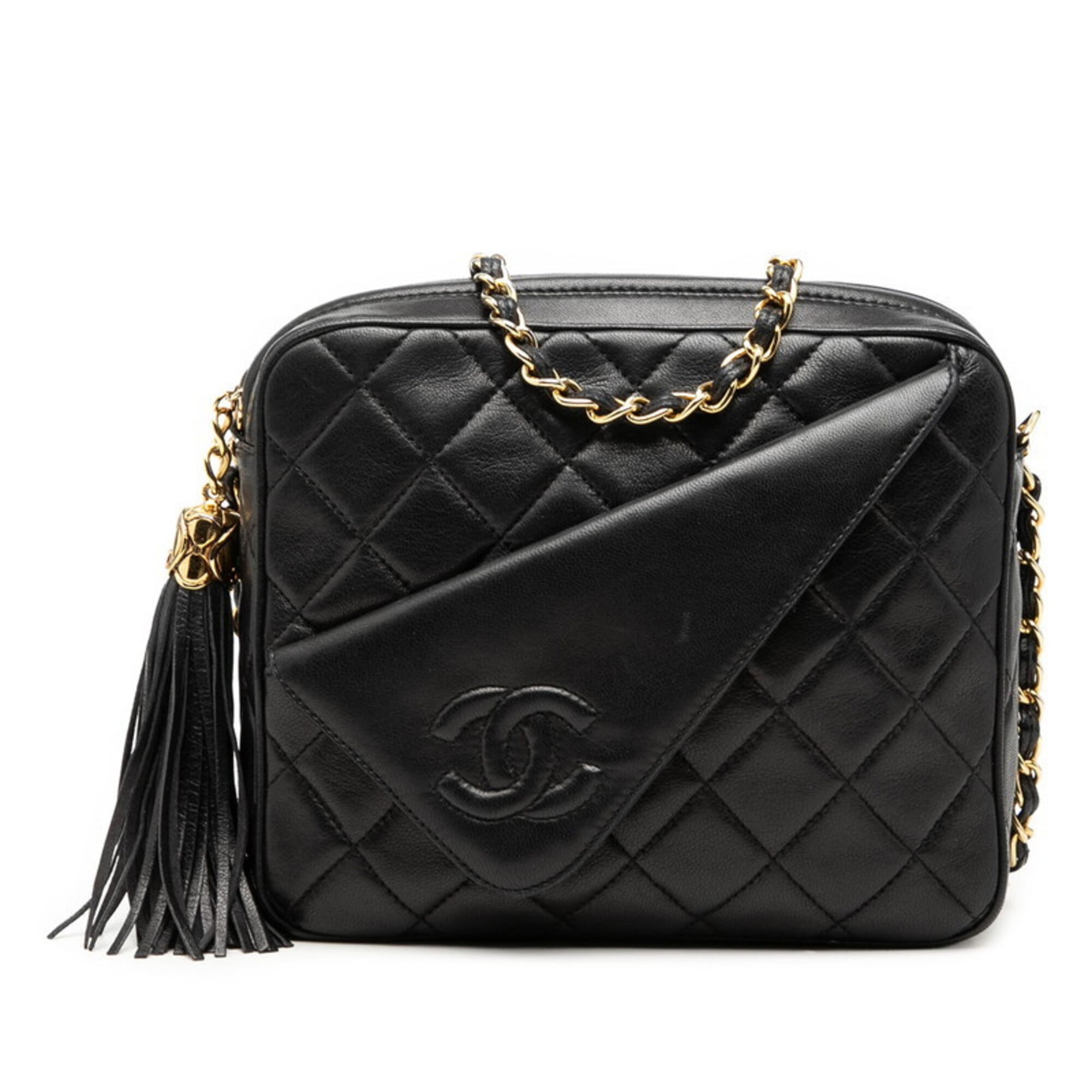 Chanel Black Leather Shoulder Bag (Pre-Owned)