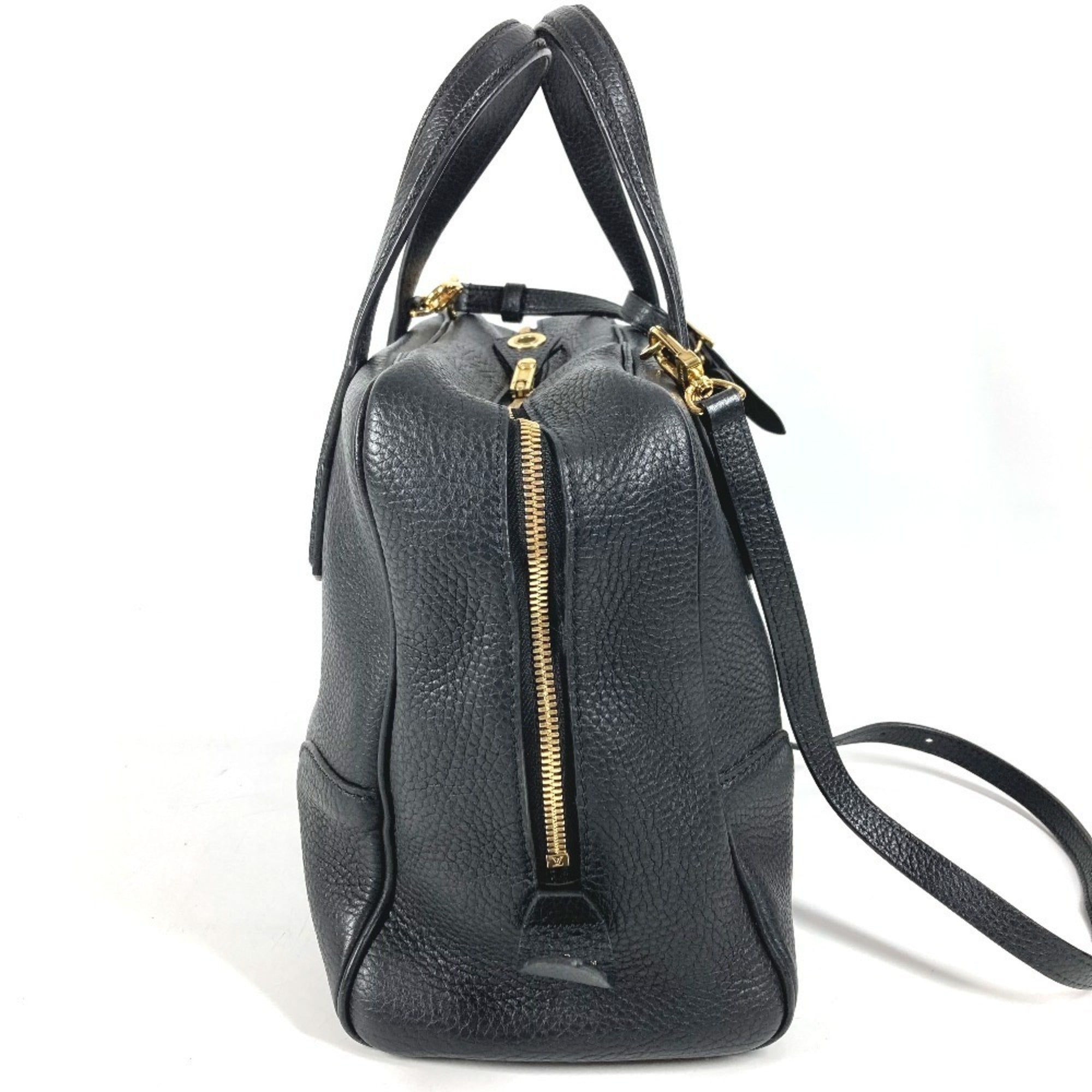 Louis Vuitton Black Noir Leather Handbag Tote Bag (Pre-Owned)