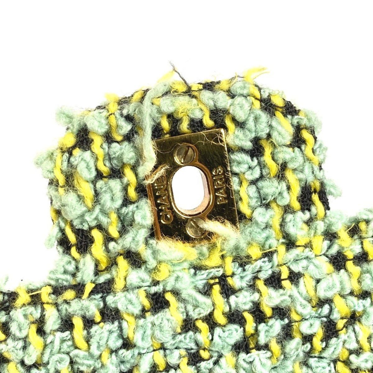 Chanel Green Tweed Handbag (Pre-Owned)