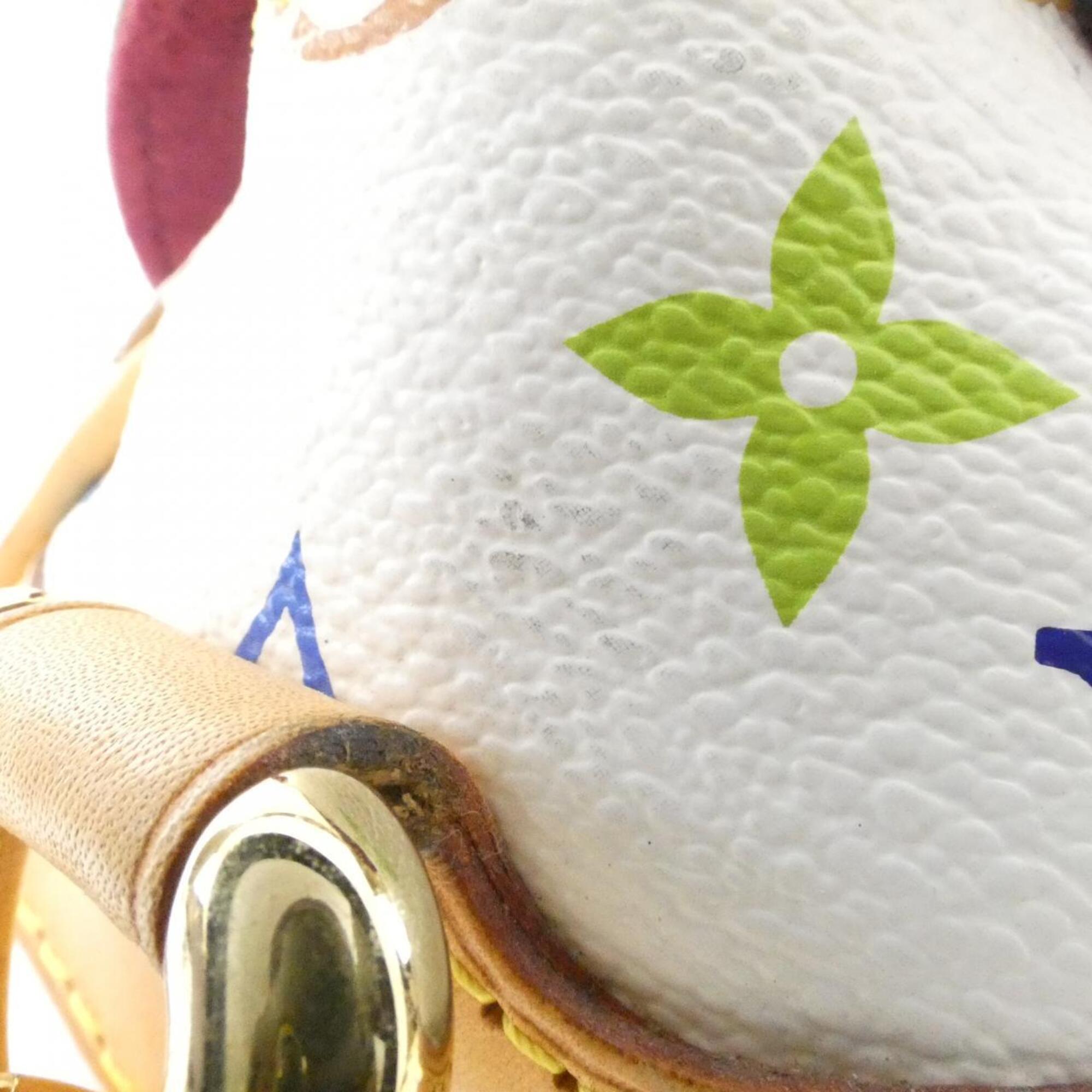 Louis Vuitton Multi-Color White Coated Canvas Shoulder Bag (Pre-Owned)