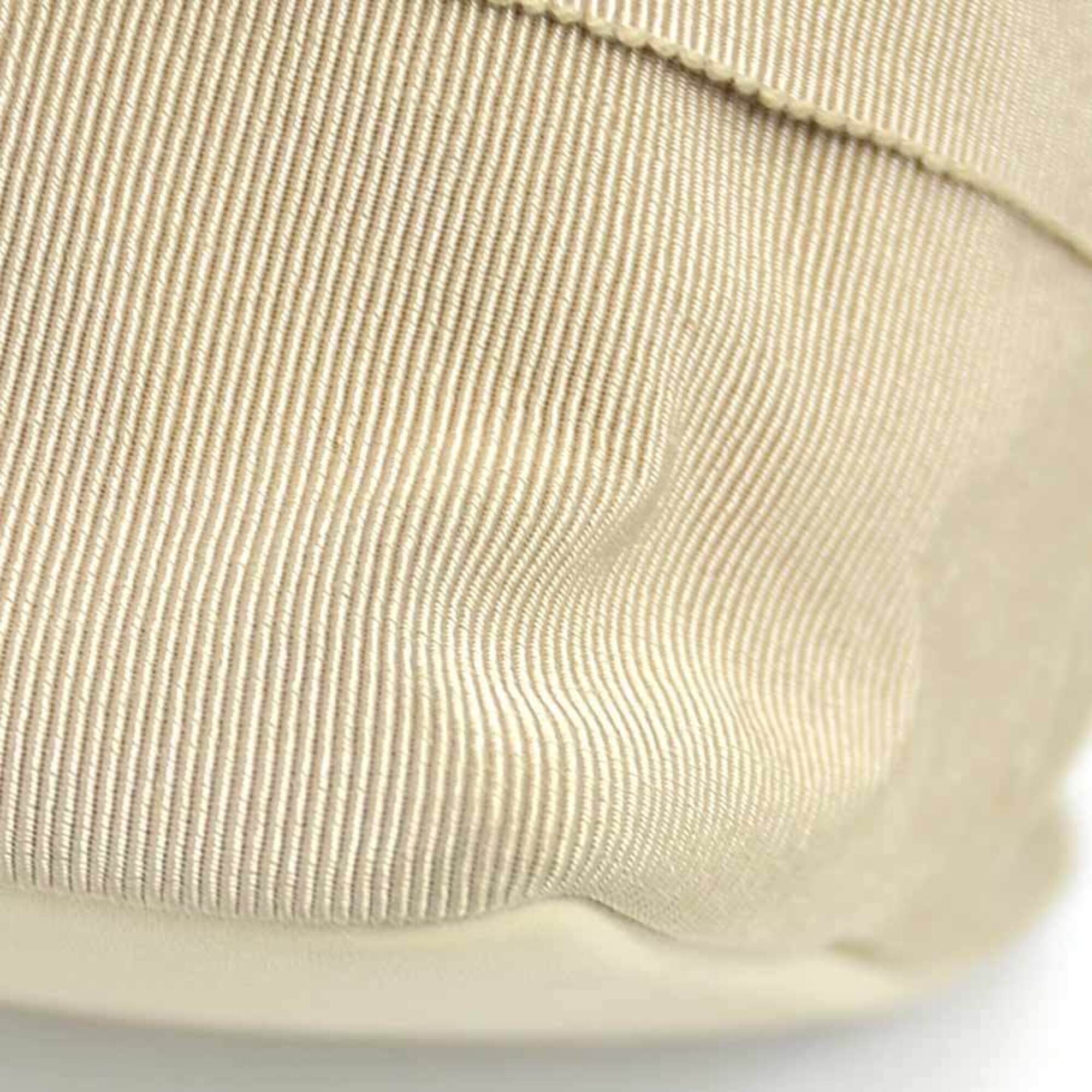 Salvatore Ferragamo Beige Canvas Leather Shoulder Bag (Pre-Owned)