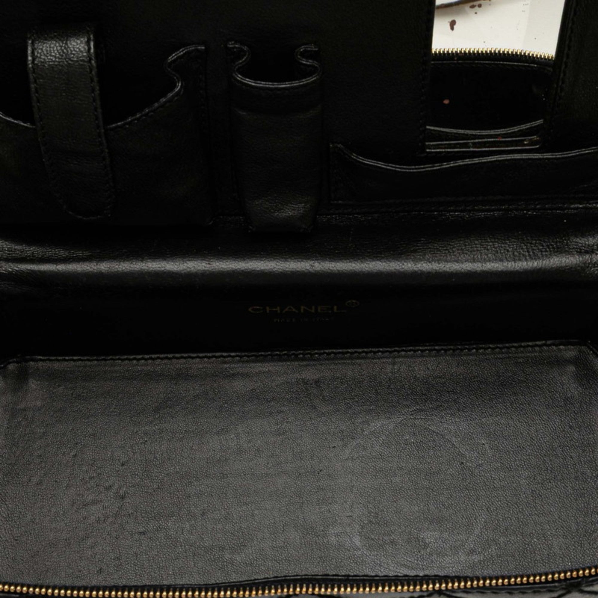 Chanel Black Leather Vanity Bag (Pre-Owned)