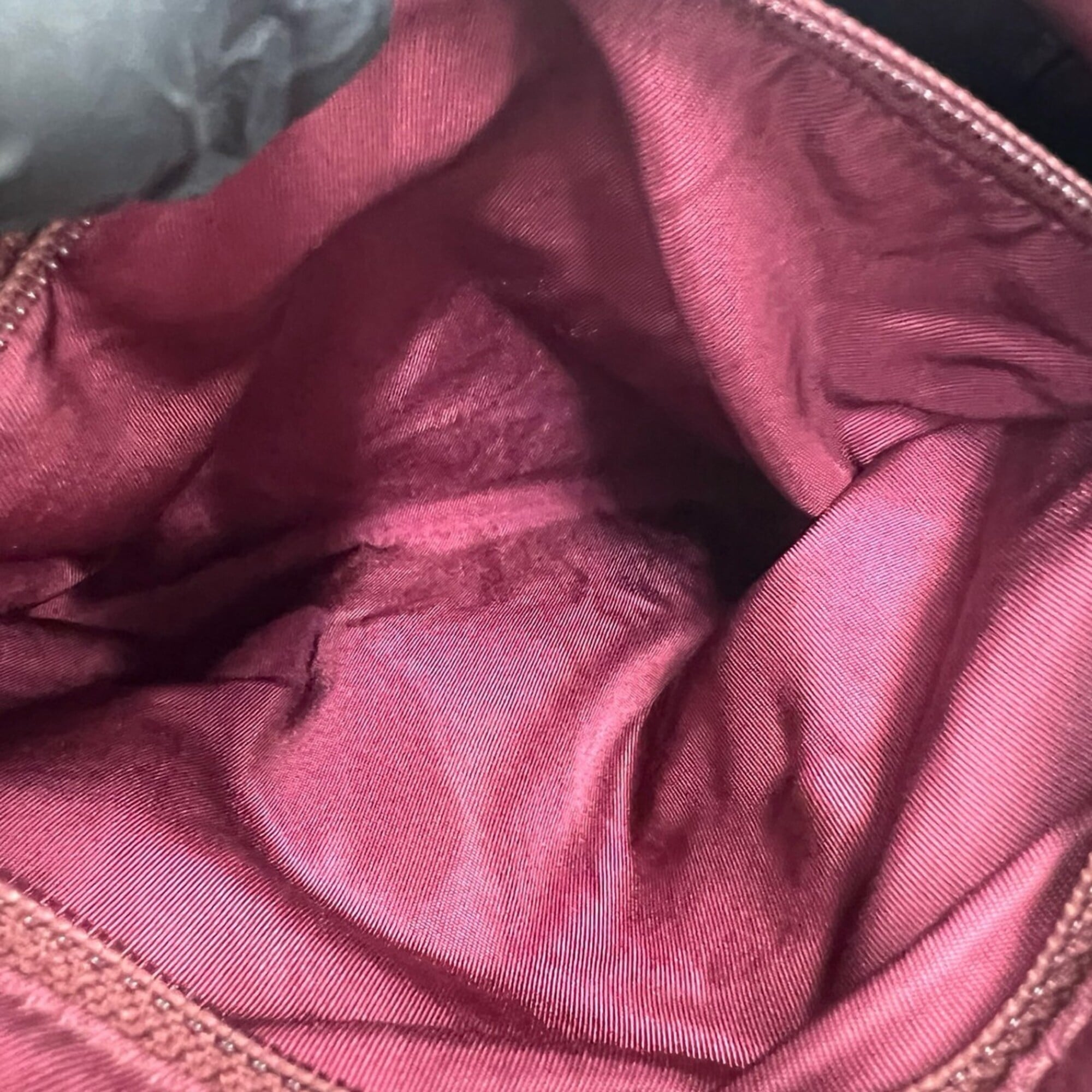 Christian Dior Red Color Wine Canvas Leather Boston Bag Handbag (Pre-Owned)